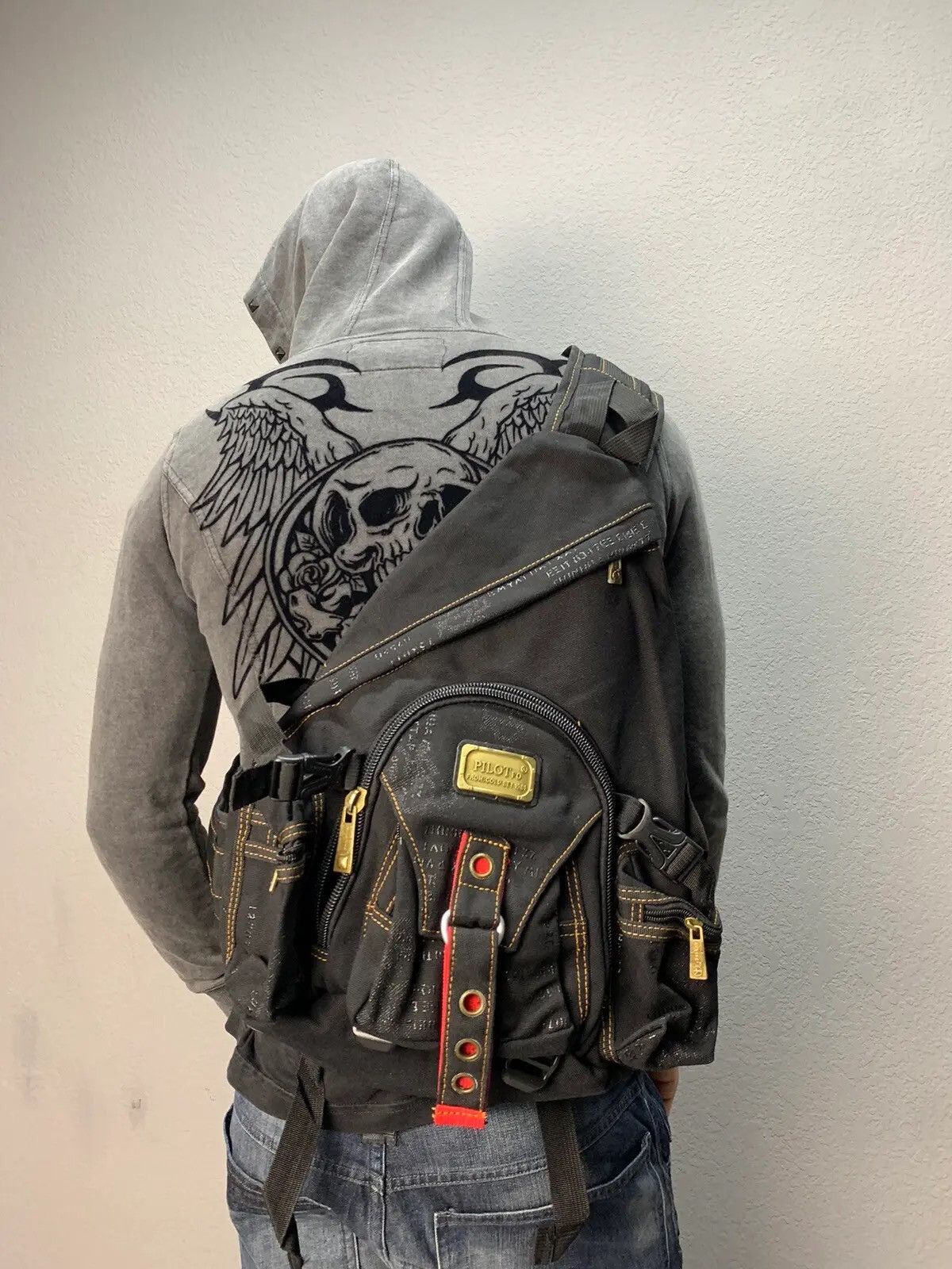 00s y2k tech paul smith jeans sling bag