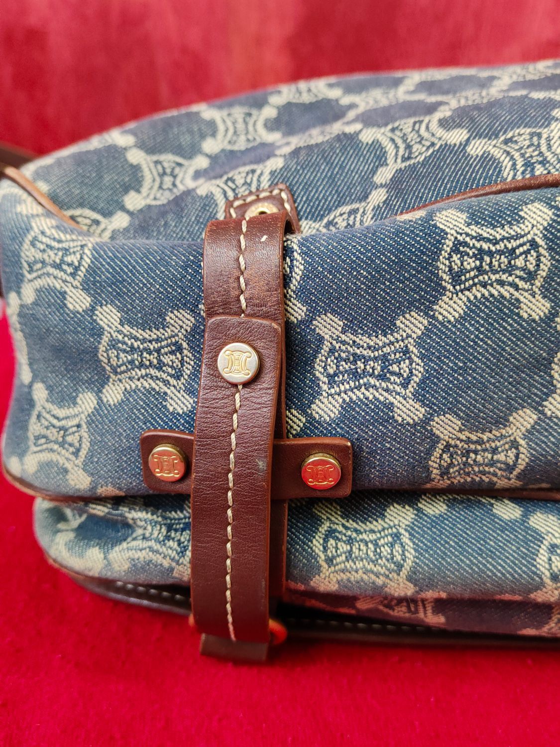 Celine Celine denim monogram vintage Shoulder hand Bag #SB035DLAL Size ONE SIZE - 13 Thumbnail