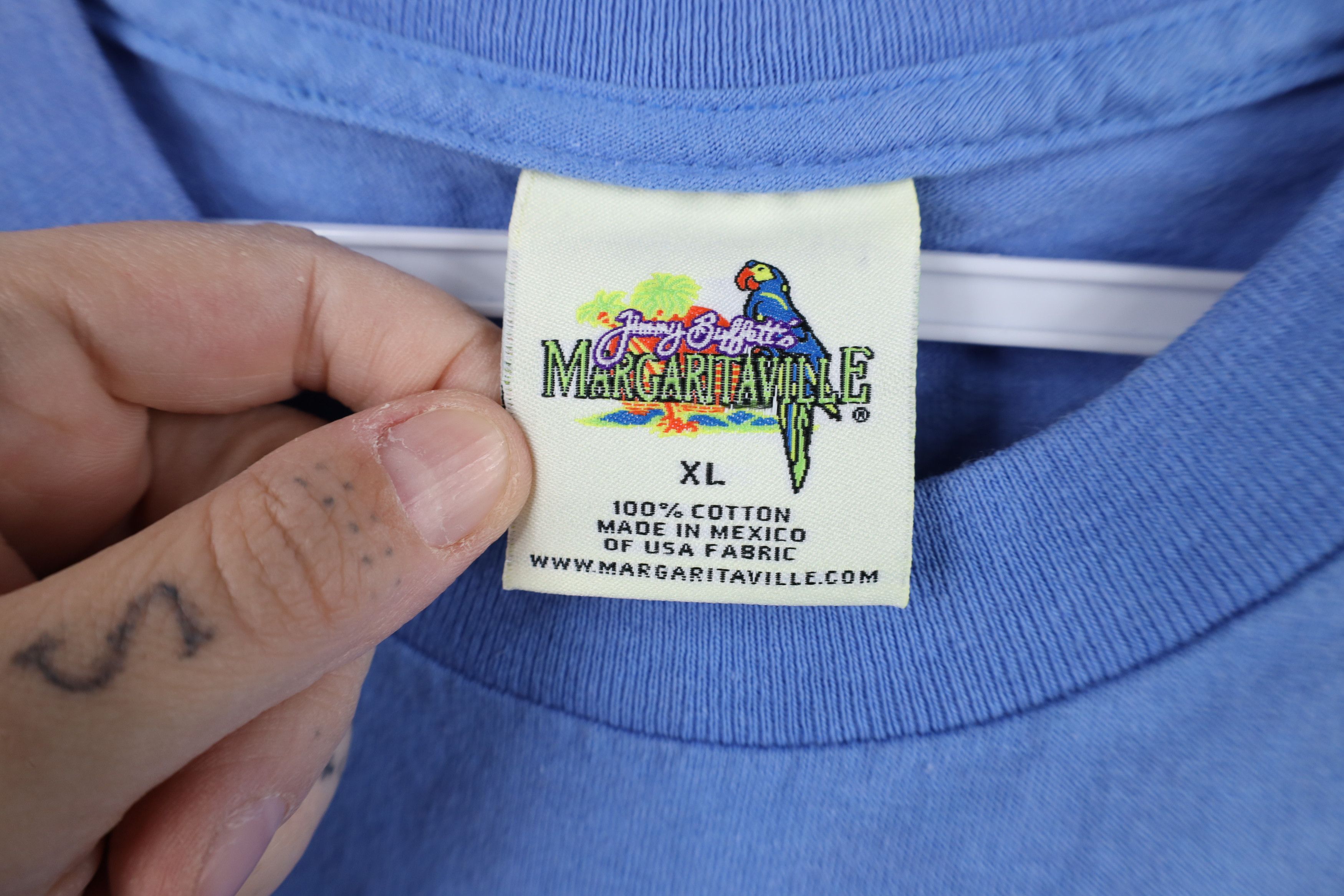 Vintage Vintage Y2K 2001 Margaritaville Jimmy Buffett Beach T-Shirt Size US XL / EU 56 / 4 - 8 Thumbnail