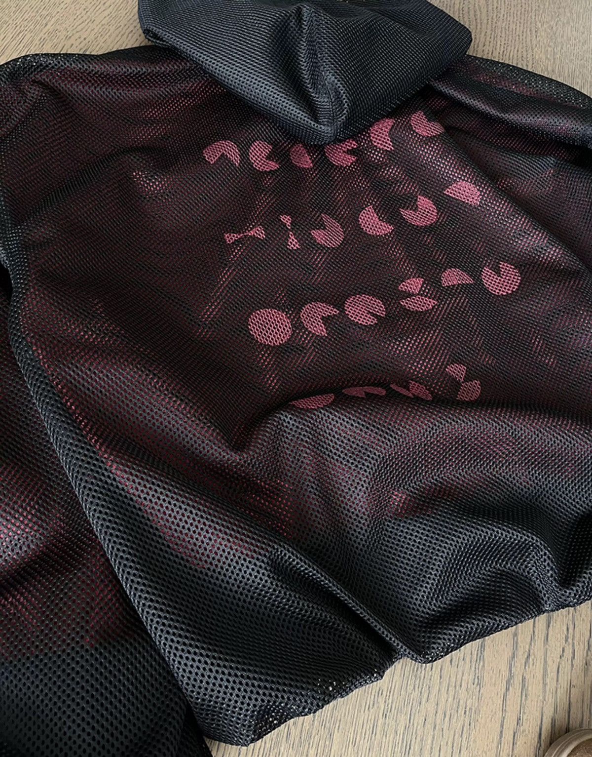 Japanese Brand × Vintage Avant garde punk double layer gothic letters mesh hoodie Size US XXL / EU 58 / 5 - 6 Thumbnail