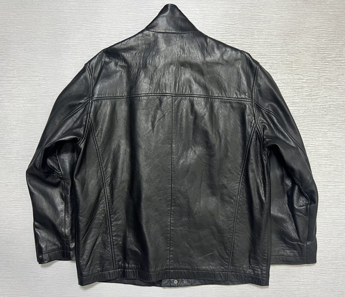 Balenciaga Balenciaga - Vintage - 1997 - Full Zip Leather Half Coat Size US XL / EU 56 / 4 - 5 Thumbnail