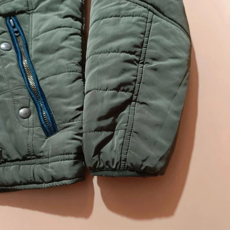 Diesel Diesel Green Quilted Jacket With Jeans Part Small Hooded Size US S / EU 44-46 / 1 - 9 Thumbnail