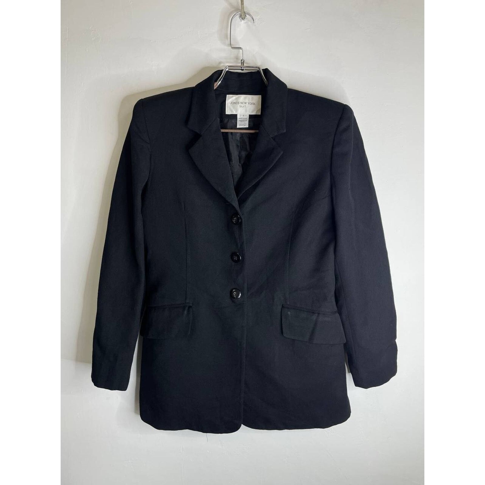 Jones New York × Vintage Vintage Jones New York Black Wool Blazer Jacket Classic Suit Size M / US 6-8 / IT 42-44 - 1 Thumbnail
