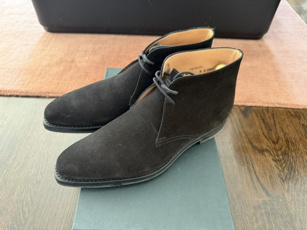 Crockett & Jones Tetbury - Black Seude Size 8E Size US 9 / EU 42 - 1 Thumbnail