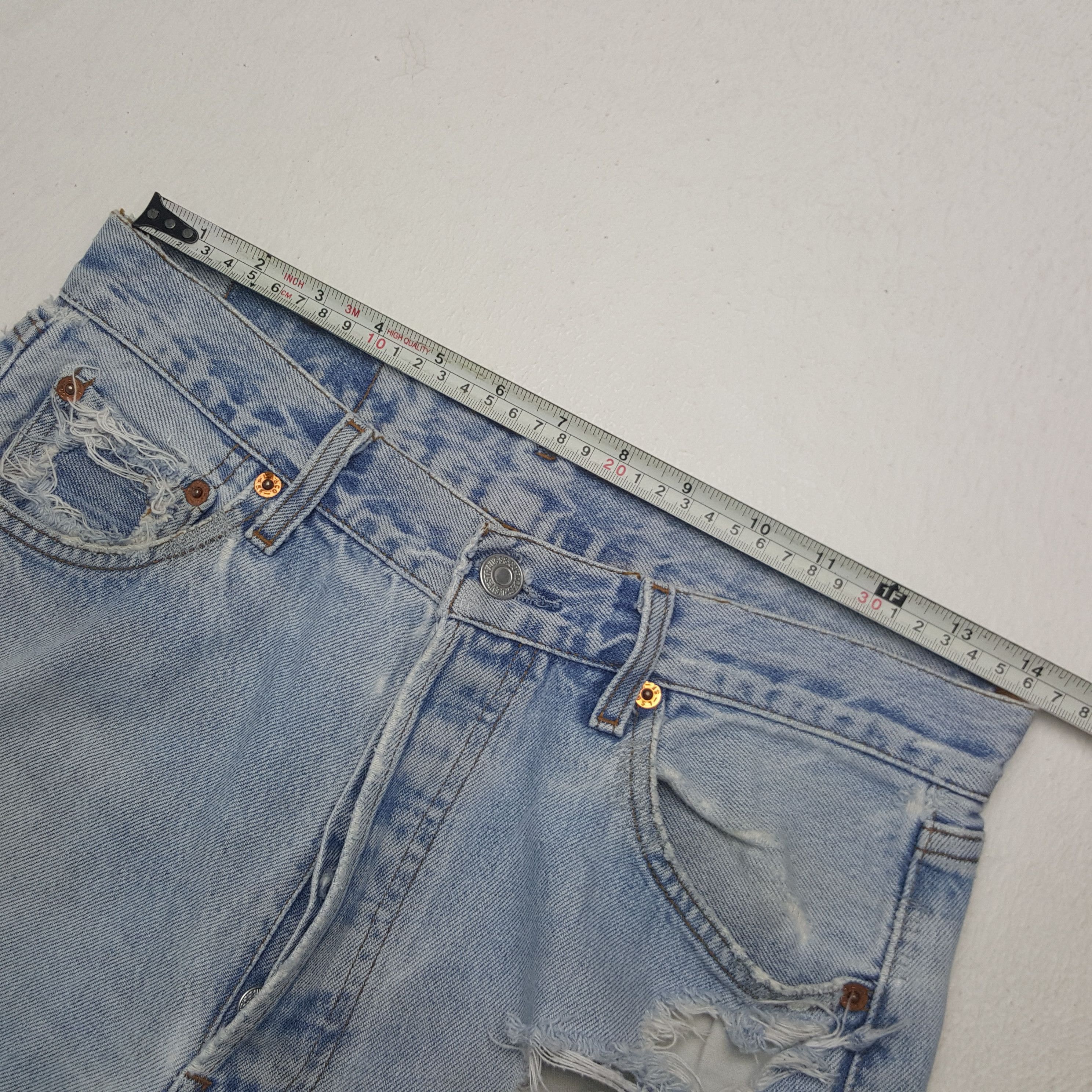 Levi's × Vintage Vintage Levi's 501 Distressed Patch Denim Jeans Size US 28 / EU 44 - 7 Thumbnail