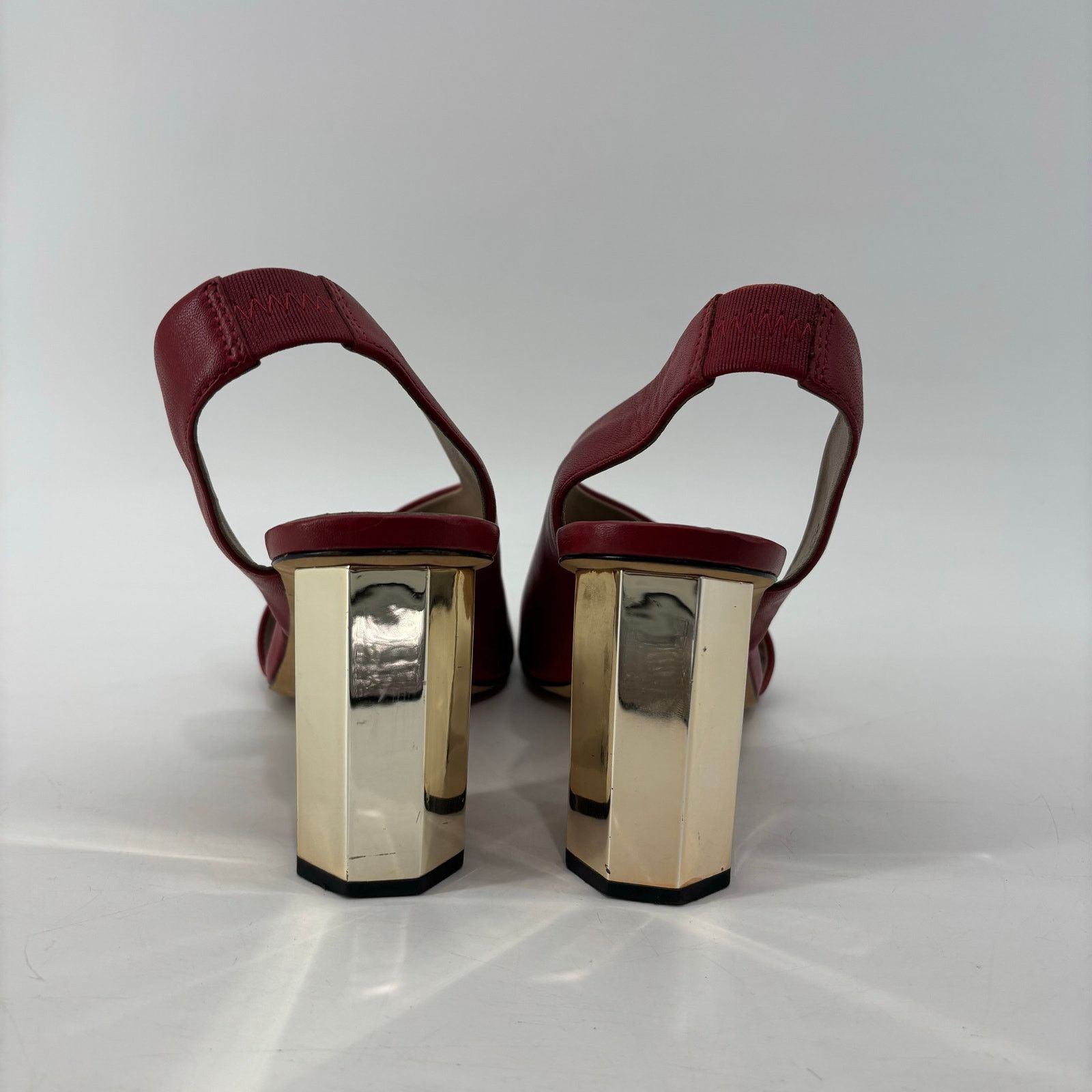Donald Pliner Donald Pliner Womens Size 9.5 Red Open Toe Pumps Slingback Size US 9.5 / IT 39.5 - 8 Thumbnail