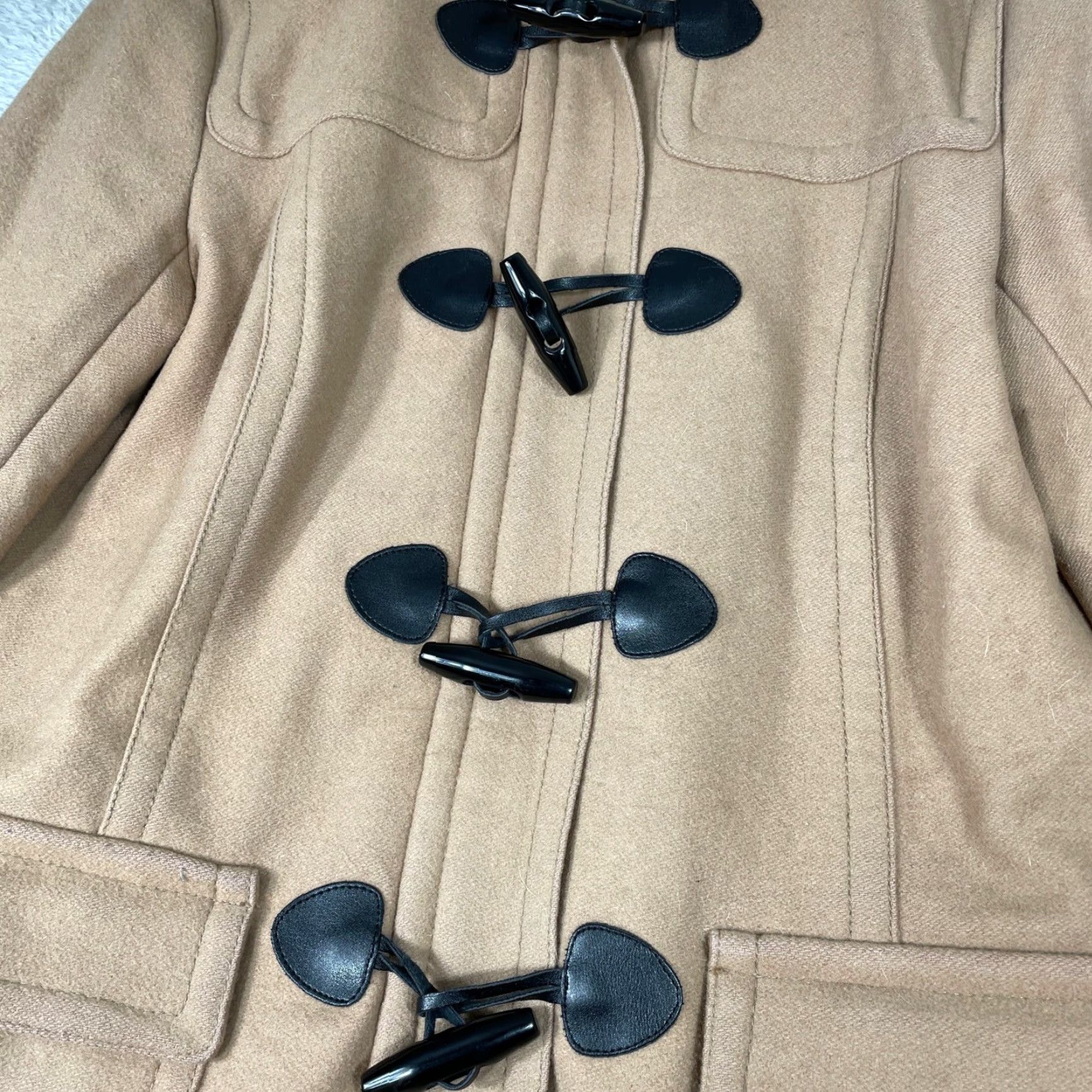 Banana Republic VINTAGE Banana Republic Duffle Coat Womens M Camel Wool Blend Toggle Jacket Size M / US 6-8 / IT 42-44 - 5 Thumbnail