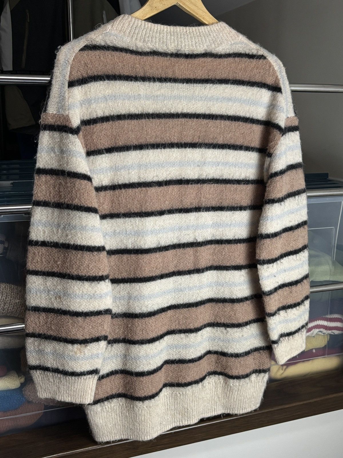 Acne Studios Acne Studios Knitted Oversized Sweater Wool Alpaca Striped Size US XXS / EU 40 - 6 Thumbnail