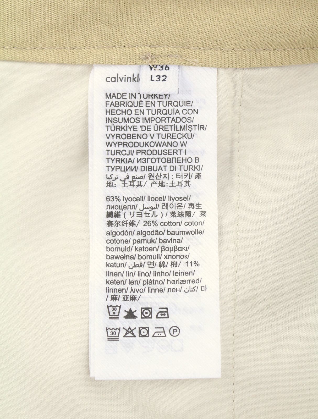 Calvin Klein PIECE DYED TENCEL W36/L32 Relaxed Trousers 87460 Size US 36 / EU 52 - 10 Thumbnail