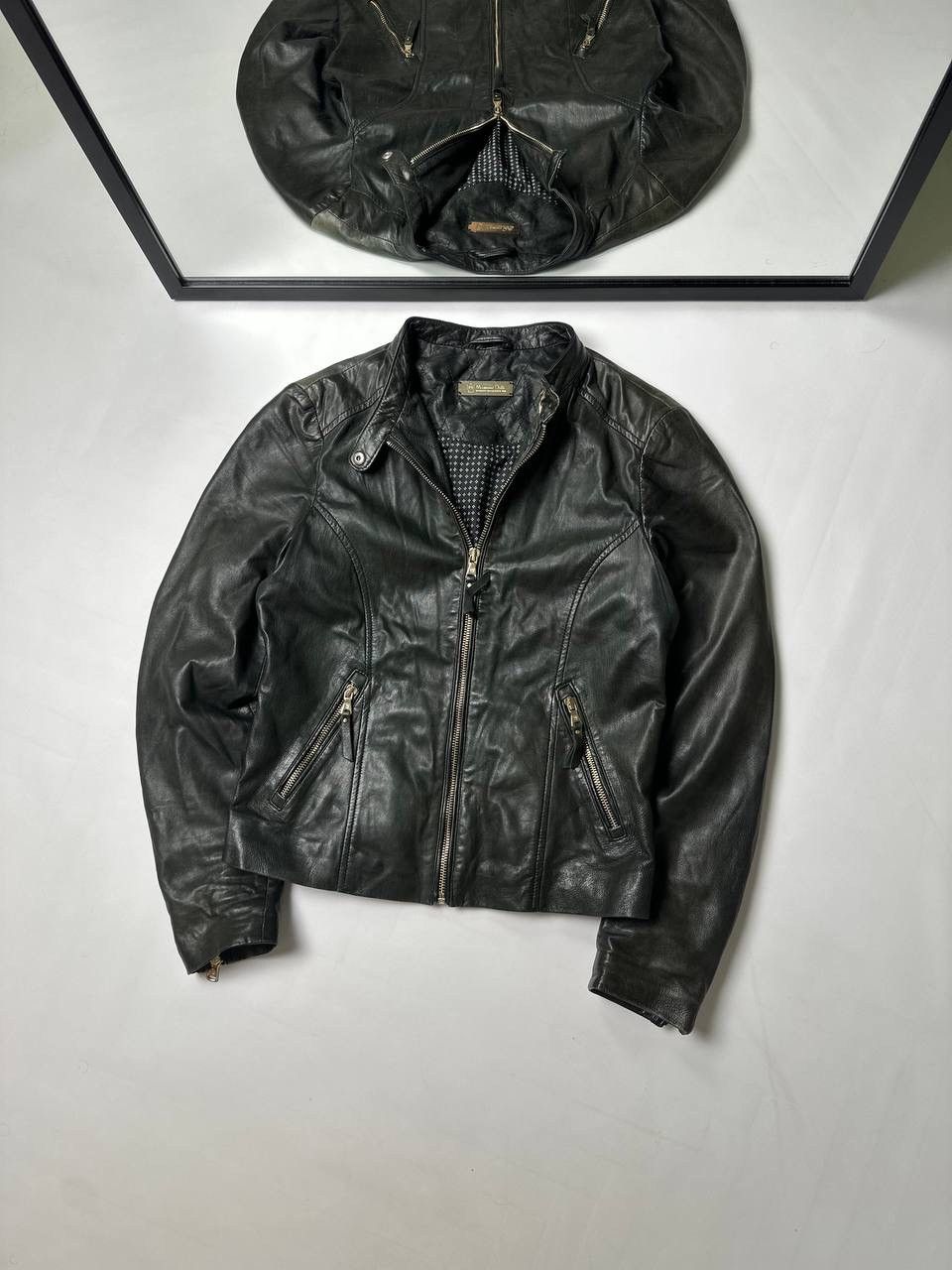 Massimo Dutti Massimo Dutti Real Leather Biker Jacket Size S Size S / US 4 / IT 40 - 1 Thumbnail