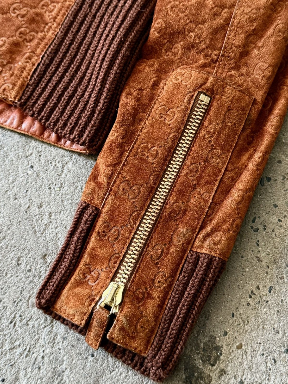 Gucci × Tom Ford Archive Gucci - Tom Ford Suede / Knit - Monogram Jacket Size S / US 4 / IT 40 - 16 Thumbnail