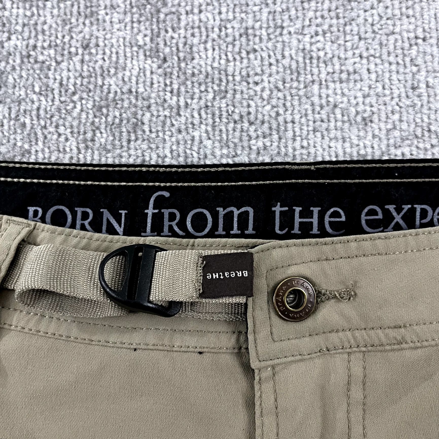 Prana VINTAGE Prana Men's Pants XL 30" Brown Chino Straight Leg Belted Hiking Climbing Size US 36 / EU 52 - 6 Thumbnail
