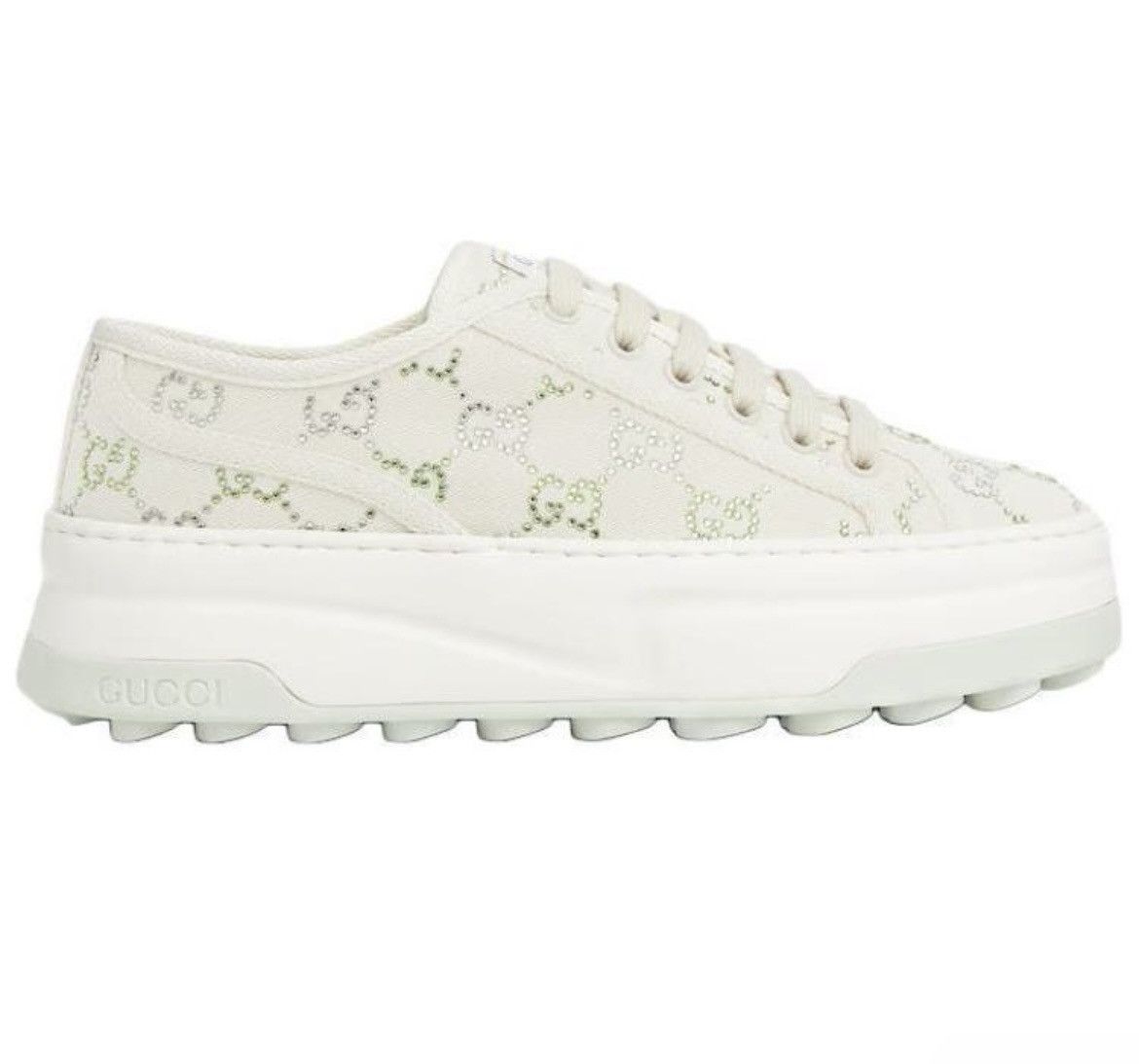 Gucci Gucci Canvas Lame Crystal GG Monogram Womens 1977 Sneaker Size US 9.5 / IT 39.5 - 3 Thumbnail