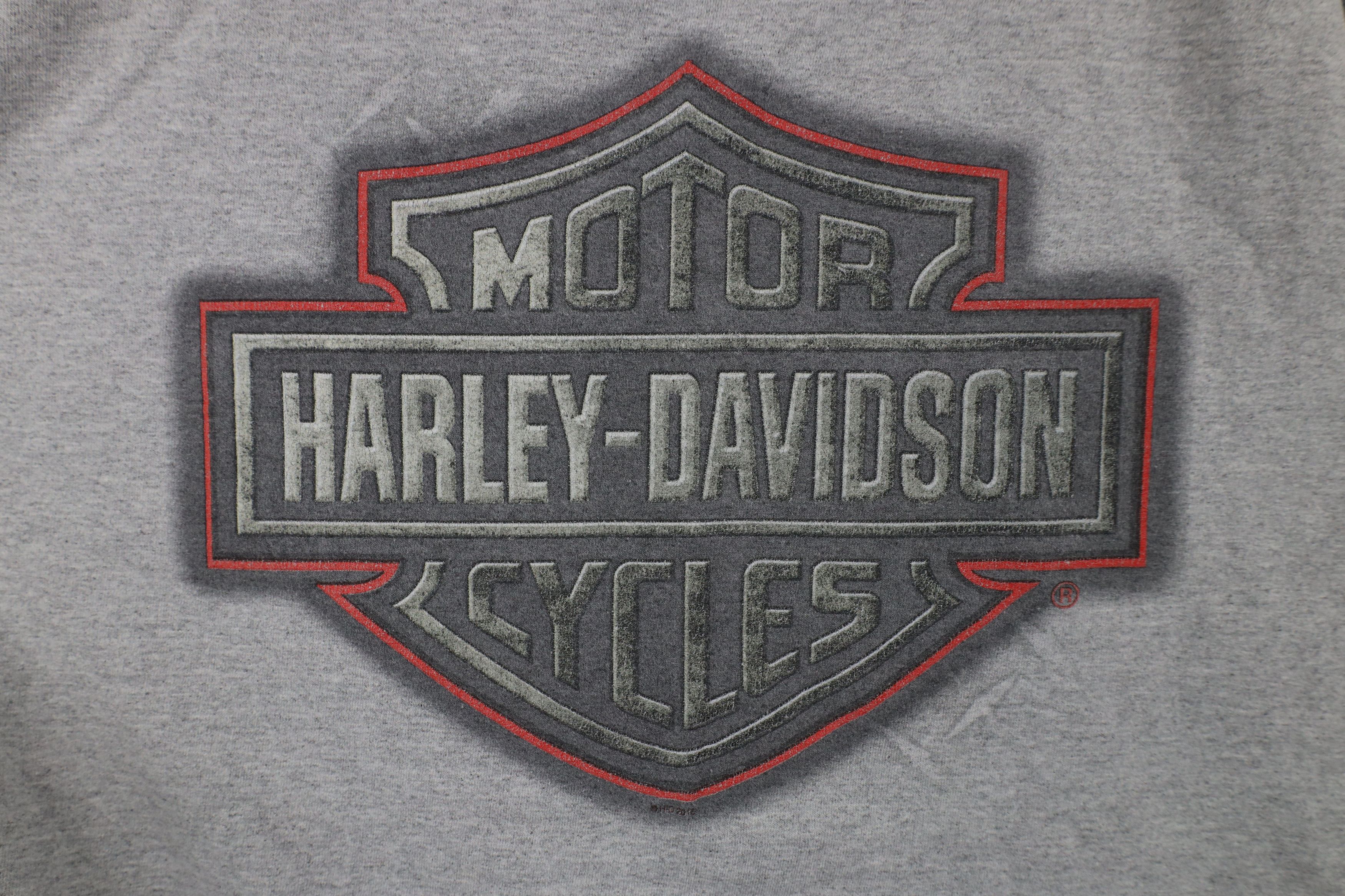 Harley Davidson × Vintage Vitnage Y2K Harley Davidson Big Logo Eagle T-Shirt Gray Size US XXL / EU 58 / 5 - 4 Thumbnail