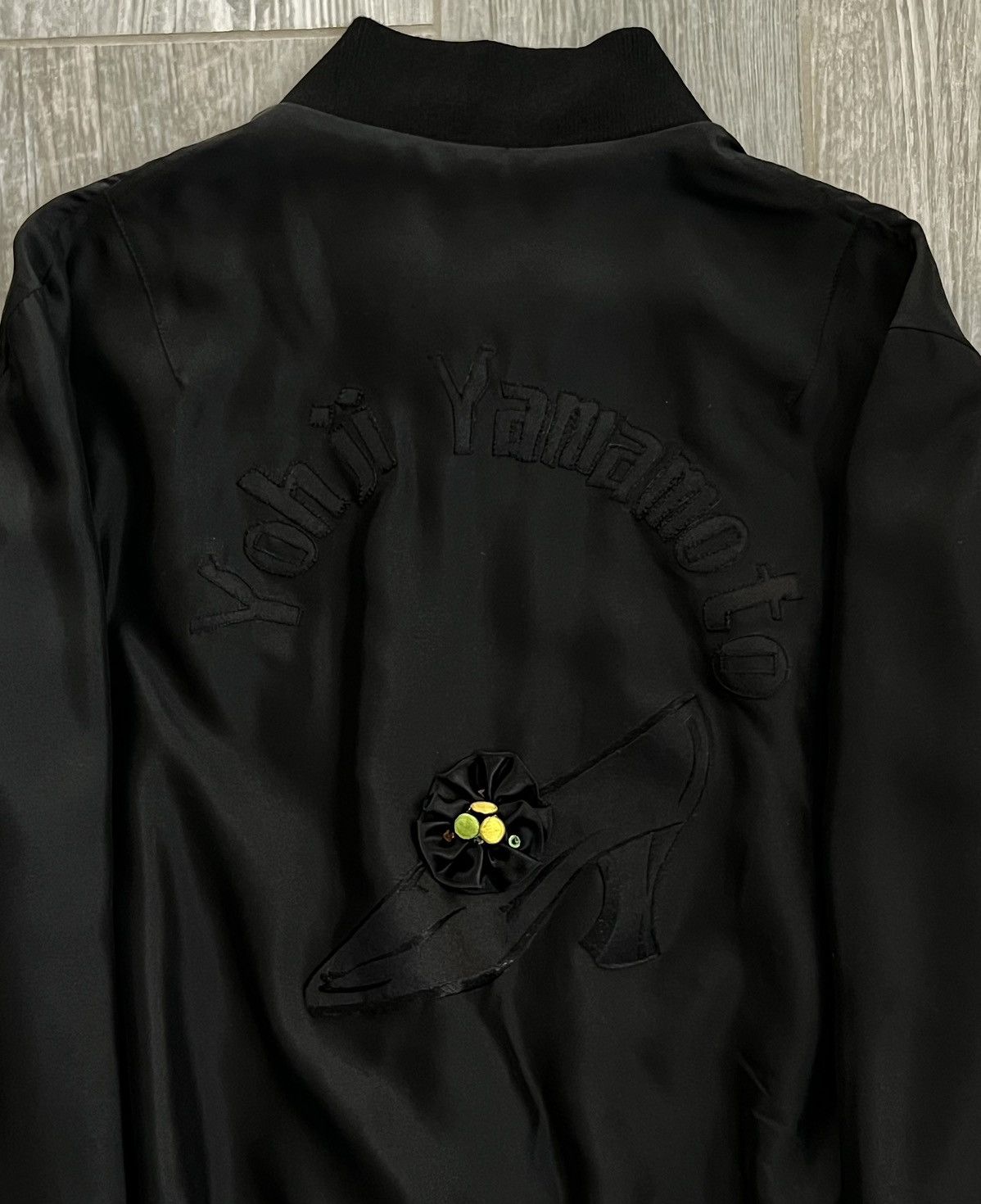 Yohji Yamamoto SS2004 Yohji Yamamoto Smoking Girl Runway Silk Bomber Jacket Size US L / EU 52-54 / 3 - 12 Thumbnail