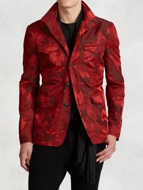 John Varvatos Dual Closure Nylon Camo Jacket. 56 Size US XL / EU 56 / 4 - 1 Thumbnail