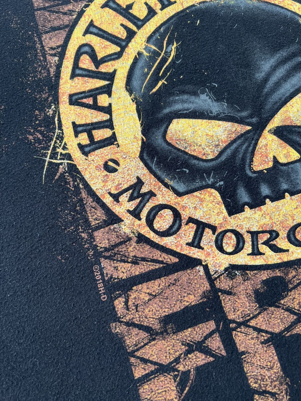 Harley Davidson Vintage 2018 Harley Davidson Skull Barcelona Spain T-shirt Size US XXL / EU 58 / 5 - 7 Thumbnail