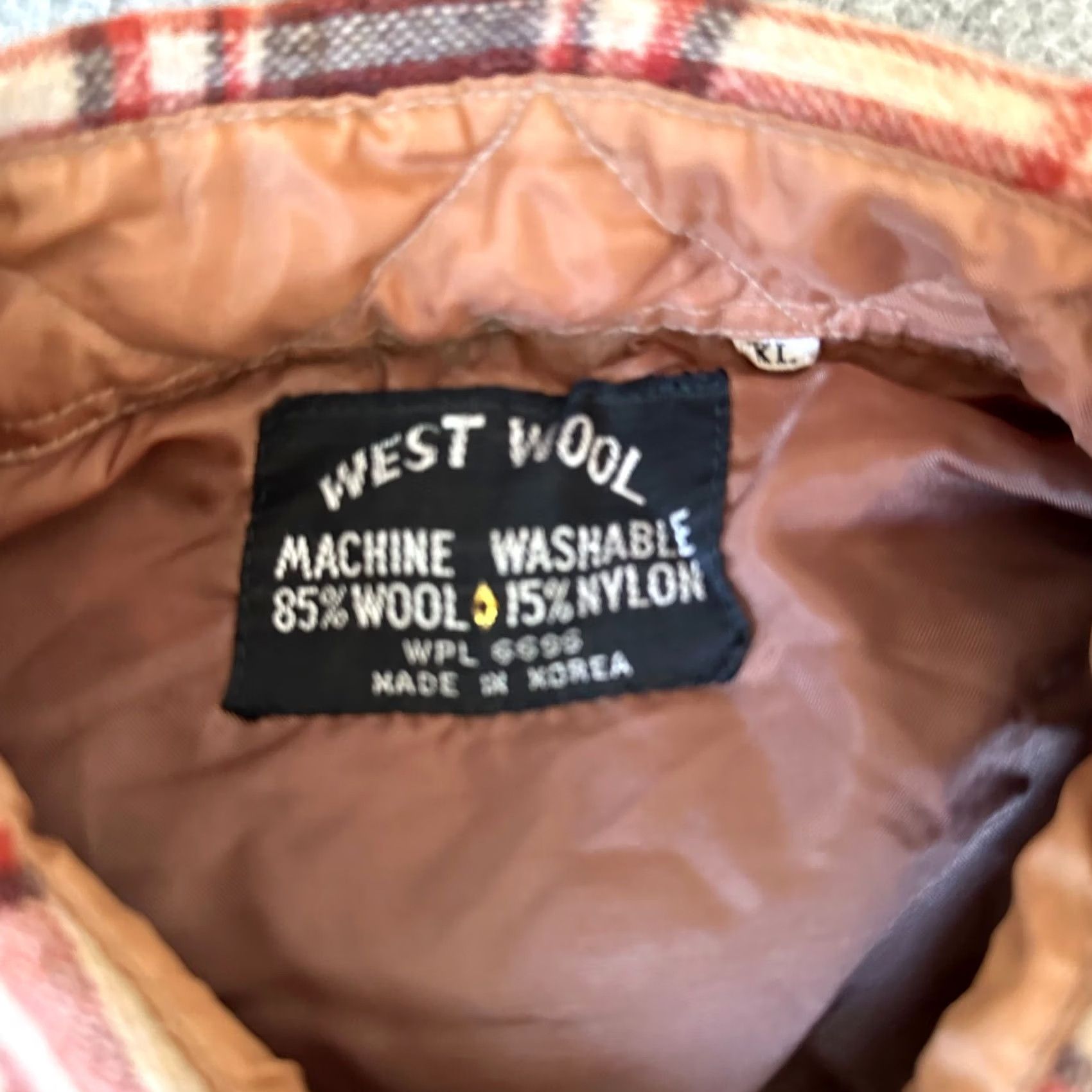 Vintage VINTAGE West Shirt Adult XL Red Brown Flannel Wool Disco Mens 70s Size US XL / EU 56 / 4 - 4 Thumbnail
