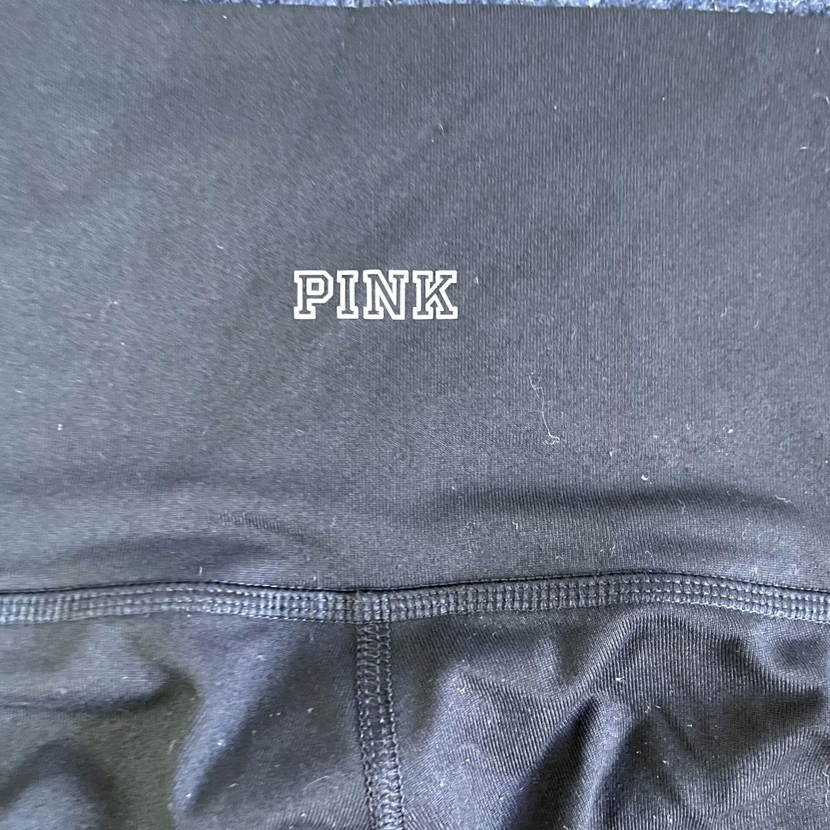 Vintage PINK Victoria's Secret Ultimate Leggings Womens Small Black Ankle Yoga Gym Logo Mens Womens Girls Boys Size 28" / US 6 / IT 42 - 4 Thumbnail