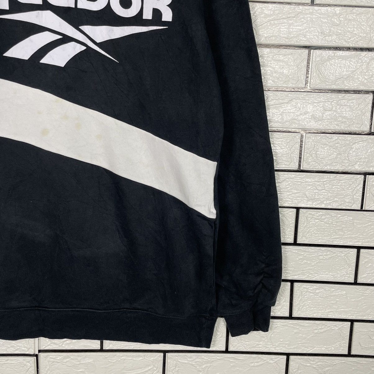 Reebok Reebok Big Logo Pullover Black Hoodie Size US L / EU 52-54 / 3 - 4 Thumbnail