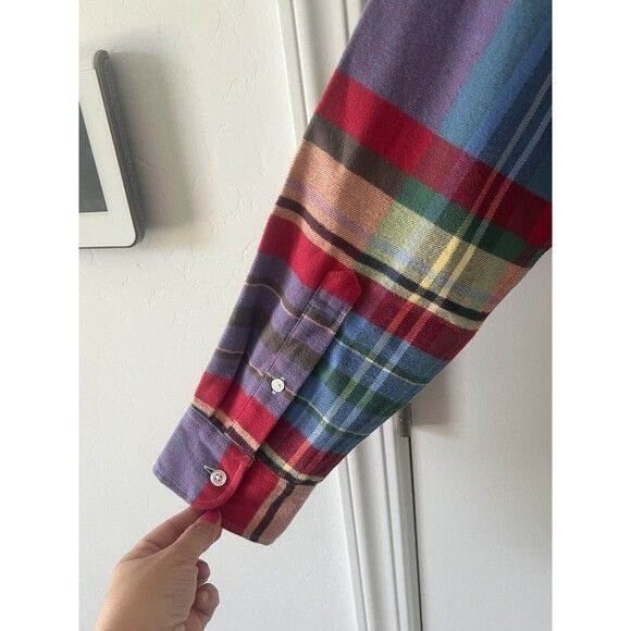 Designer J. Crew Mens Plaid Flannel Shirt Long Sleeve Button-Up Multi Size US M / EU 48-50 / 2 - 8 Thumbnail