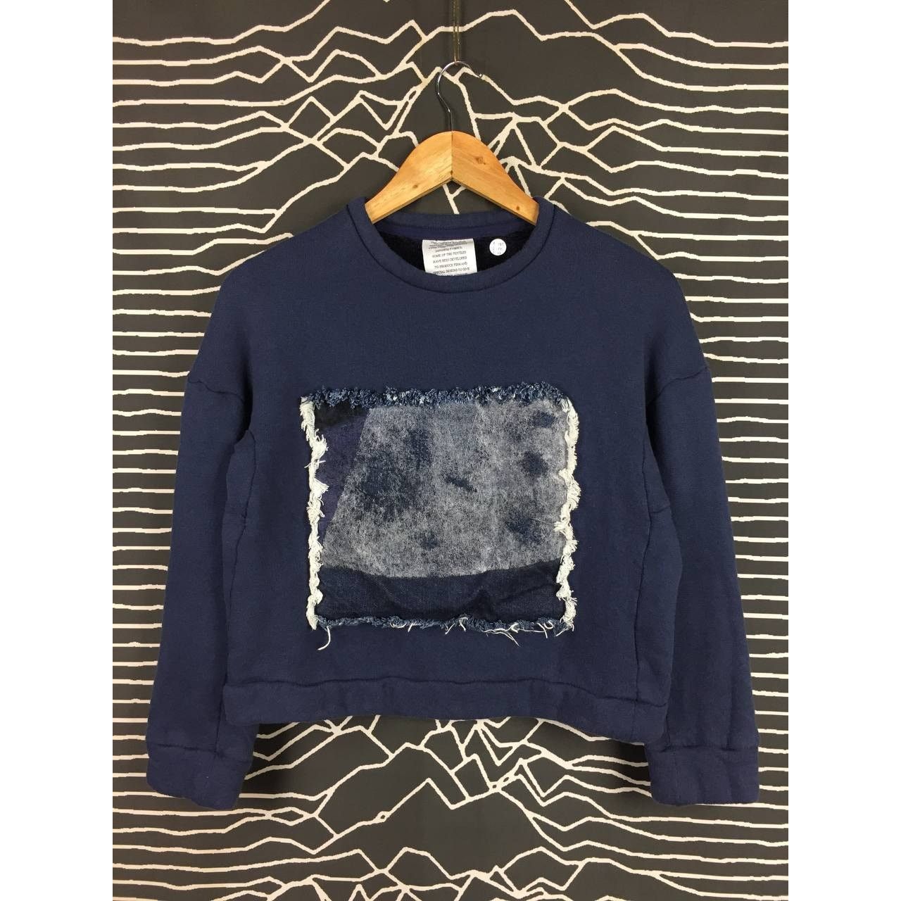 Fad Three × Japanese Brand Fadthree Frayed Denim Patch Crewneck Sweatshirt Free Size Size US S / EU 44-46 / 1 - 1 Thumbnail