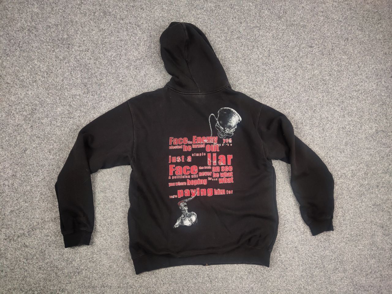 Vintage Vintage 00's Exit face the Enemy Liar face Zip-Up Hoodie Size US M / EU 48-50 / 2 - 10 Thumbnail