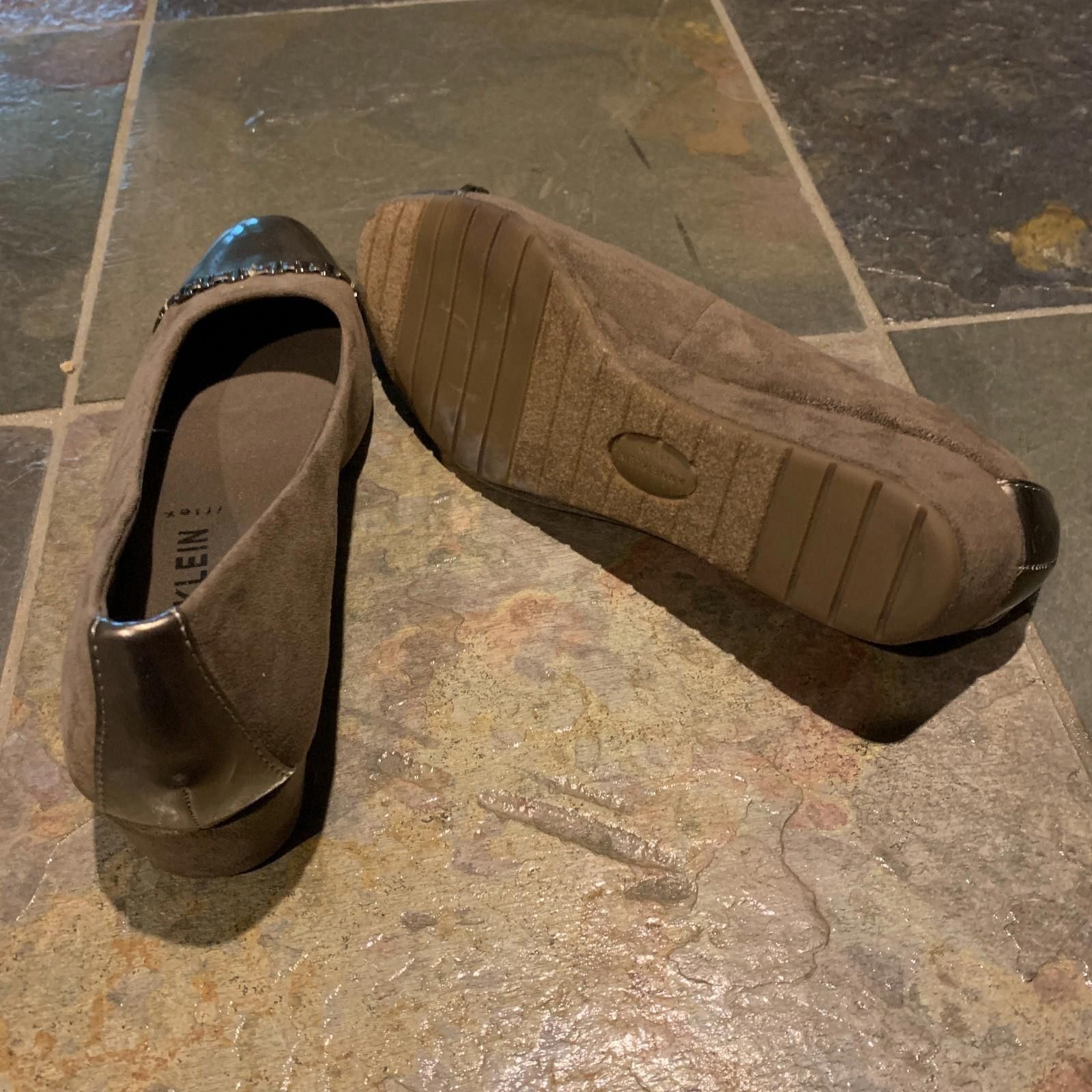 Designer ANNE KLEIN Akmaysel iFlex Brown Cap Toe Flats - Sz 8M (S636) Size US 8 / IT 38 - 6 Thumbnail