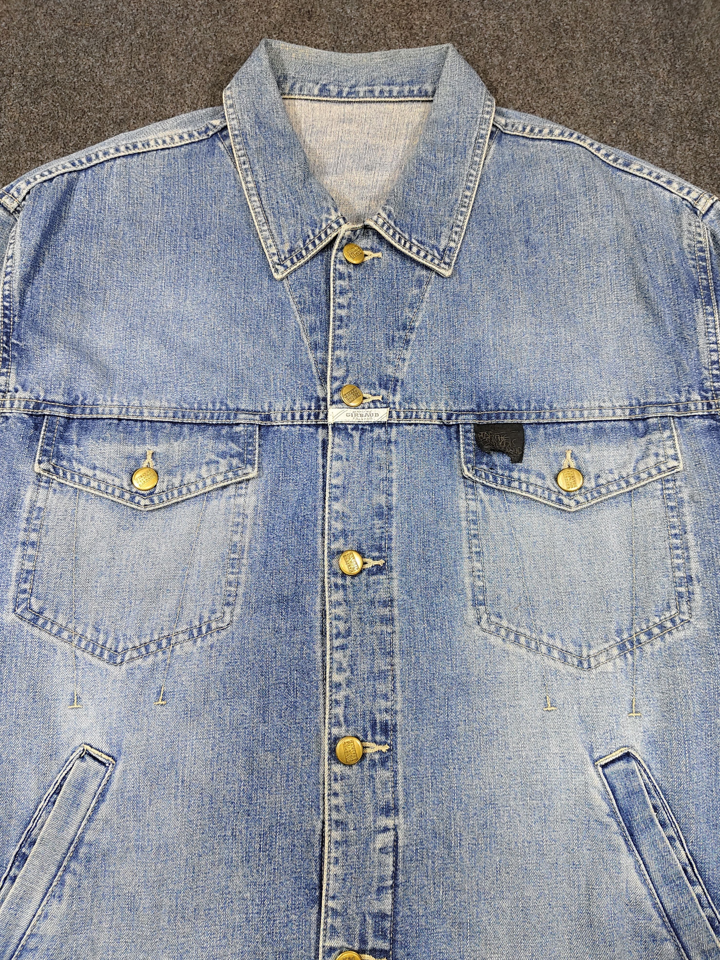 Marithe + Francois Girbaud 90s MFG🔥Stone Washed Y2K Oversize Denim Jacket Size US L / EU 52-54 / 3 - 2 Thumbnail