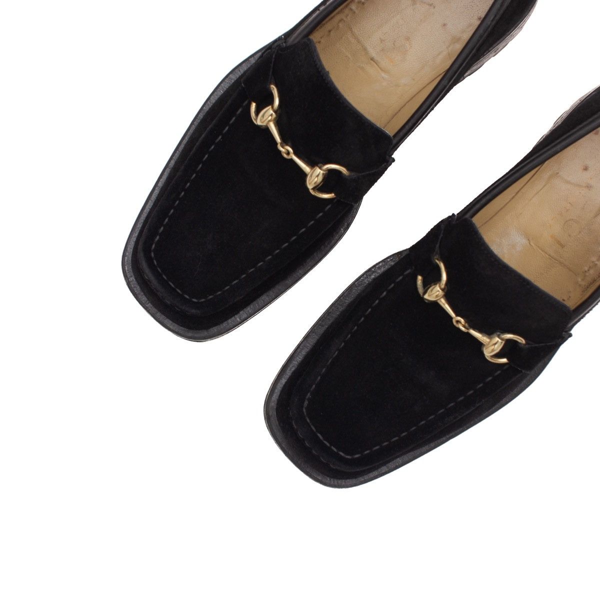 Gucci × Tom Ford VTG GUCCI Tom Ford Era Black Suede Horsebit Lug Sole Loafers Size US 8.5 / EU 41-42 - 7 Thumbnail