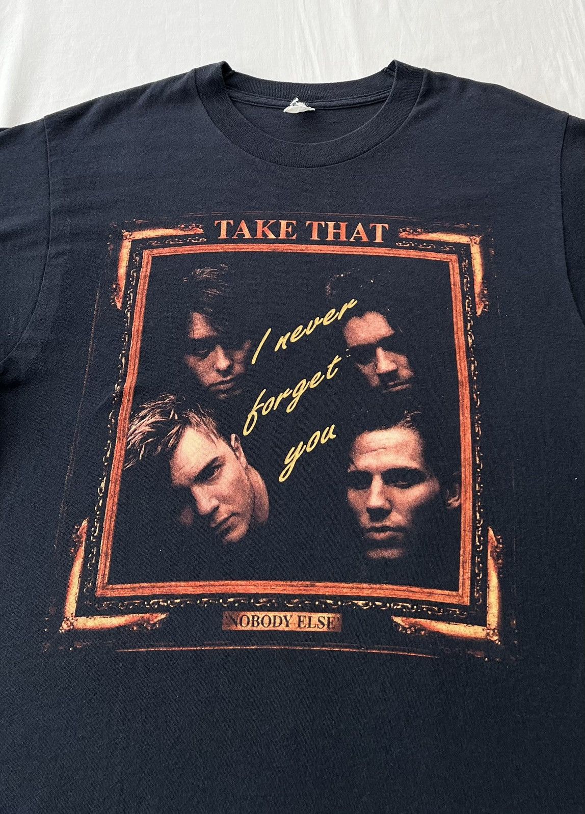 Band Tees Vintage 90s Take That Nobody Else Pop Band Black T-shirt Size US M / EU 48-50 / 2 - 5 Thumbnail