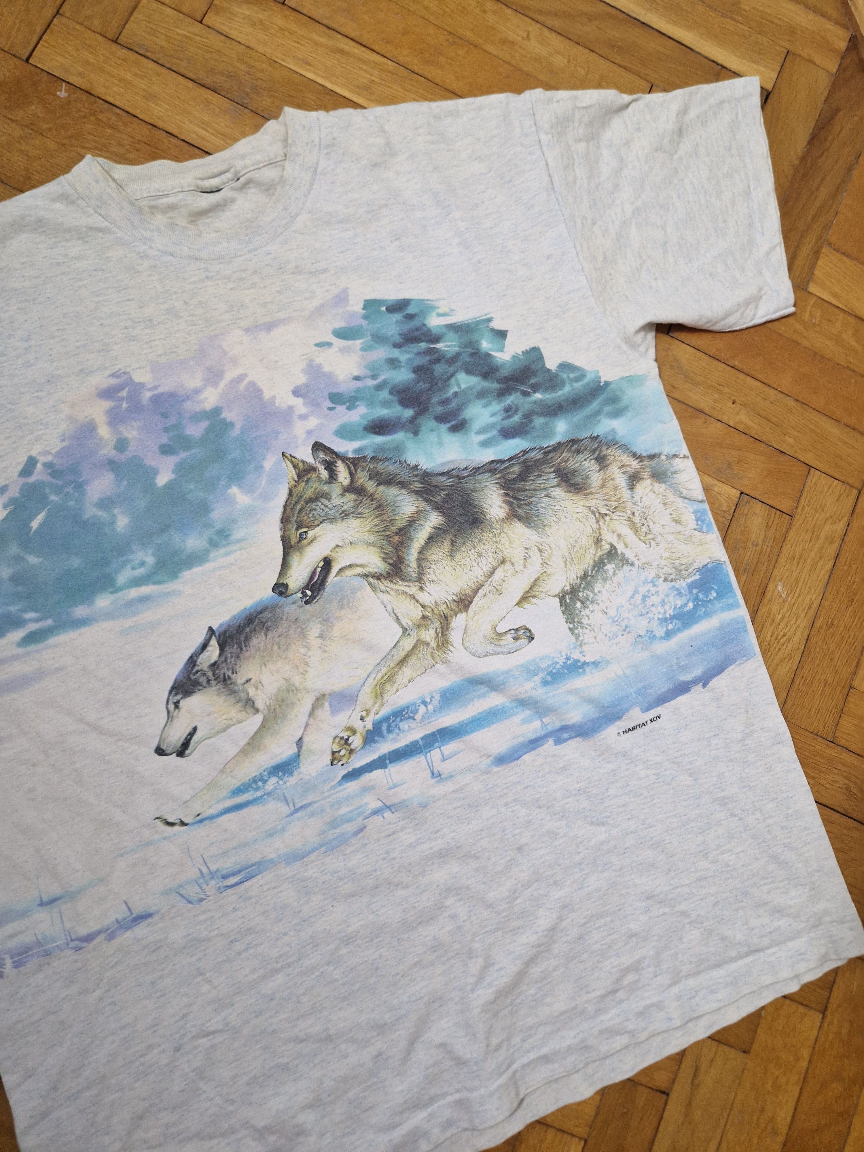 Vintage vintage 90s single stitch wolf tee archive streetwear y2k Size US XL / EU 56 / 4 - 5 Thumbnail