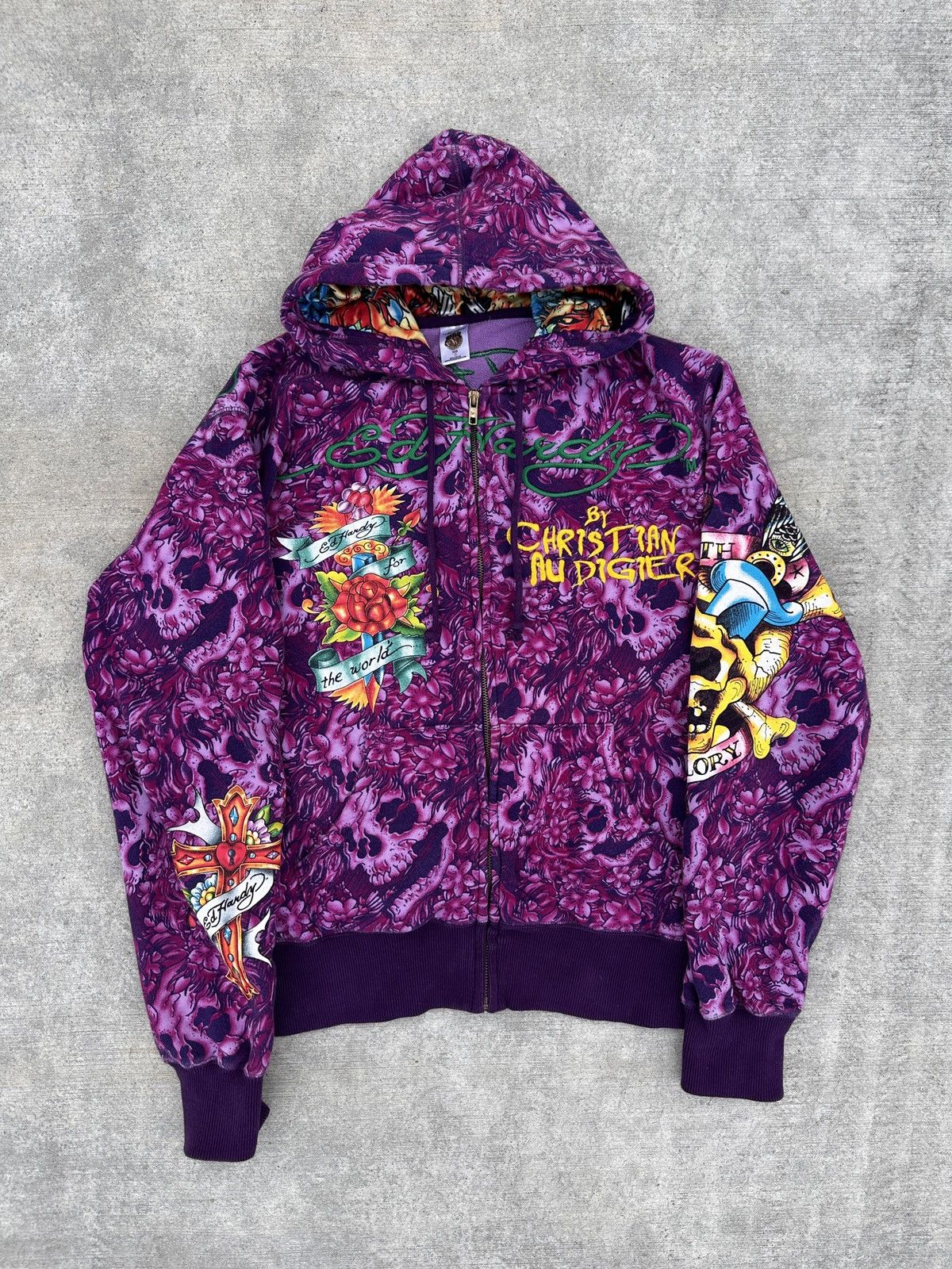 image of Ed Hardy Jacket Send Offers in Purple, Men's (Size Medium)