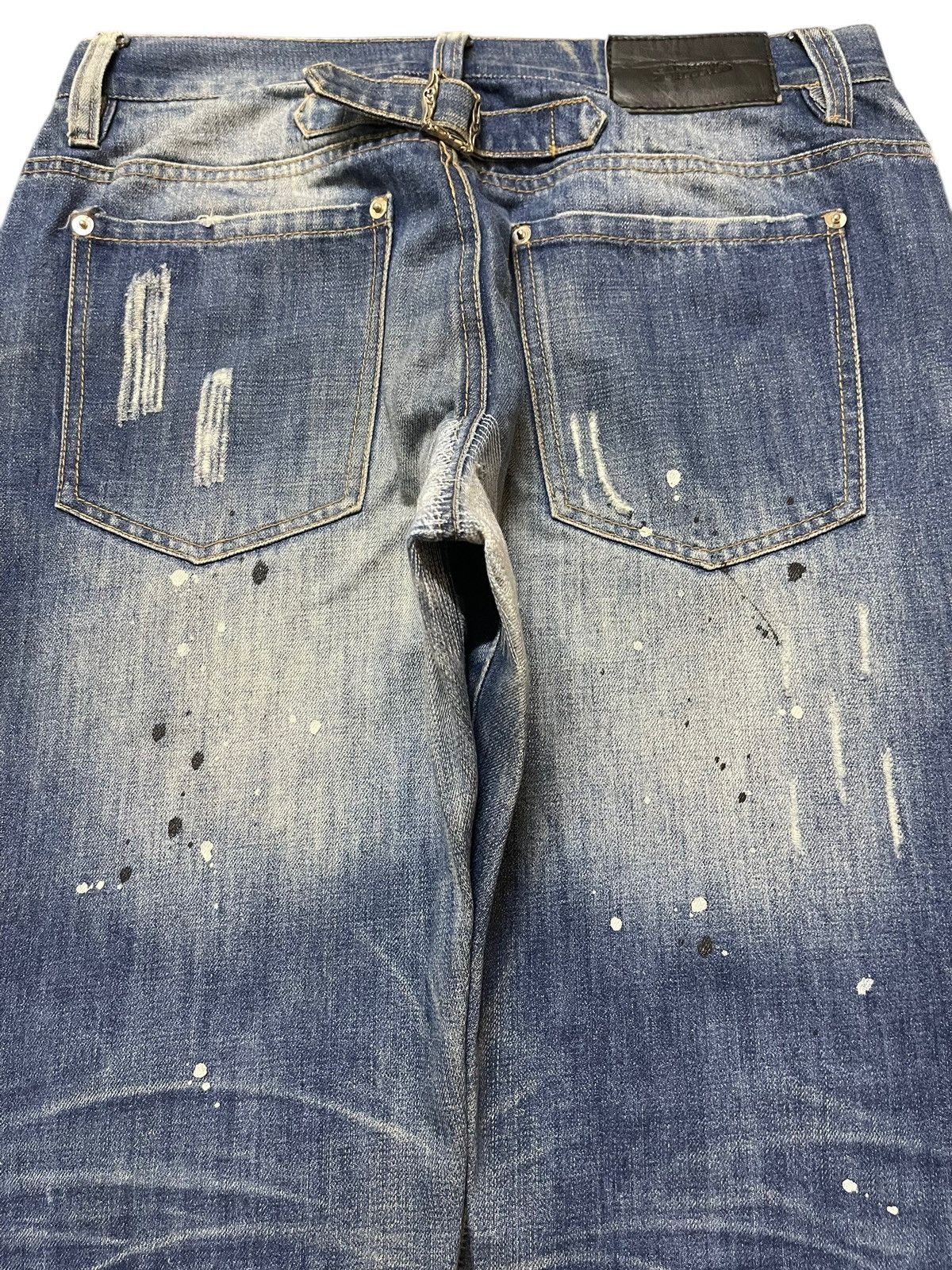 14th Addiction Vintage Japanese Brand Patches Distress Paint Splatter Jeans Size US 31 - 5 Thumbnail