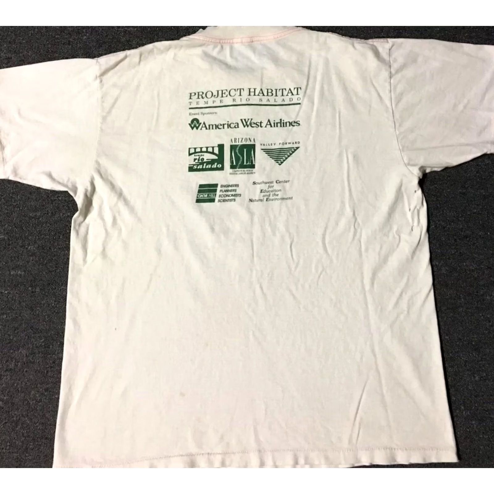 Fruit Of The Loom VINTAGE Tempe Rio Salado Habitat Shirt Mens XL White Fruit of the Loom Graphic Tee 90s Nature Arizona Boho Distressed Single Stitch Size US XL / EU 56 / 4 - 2 Thumbnail