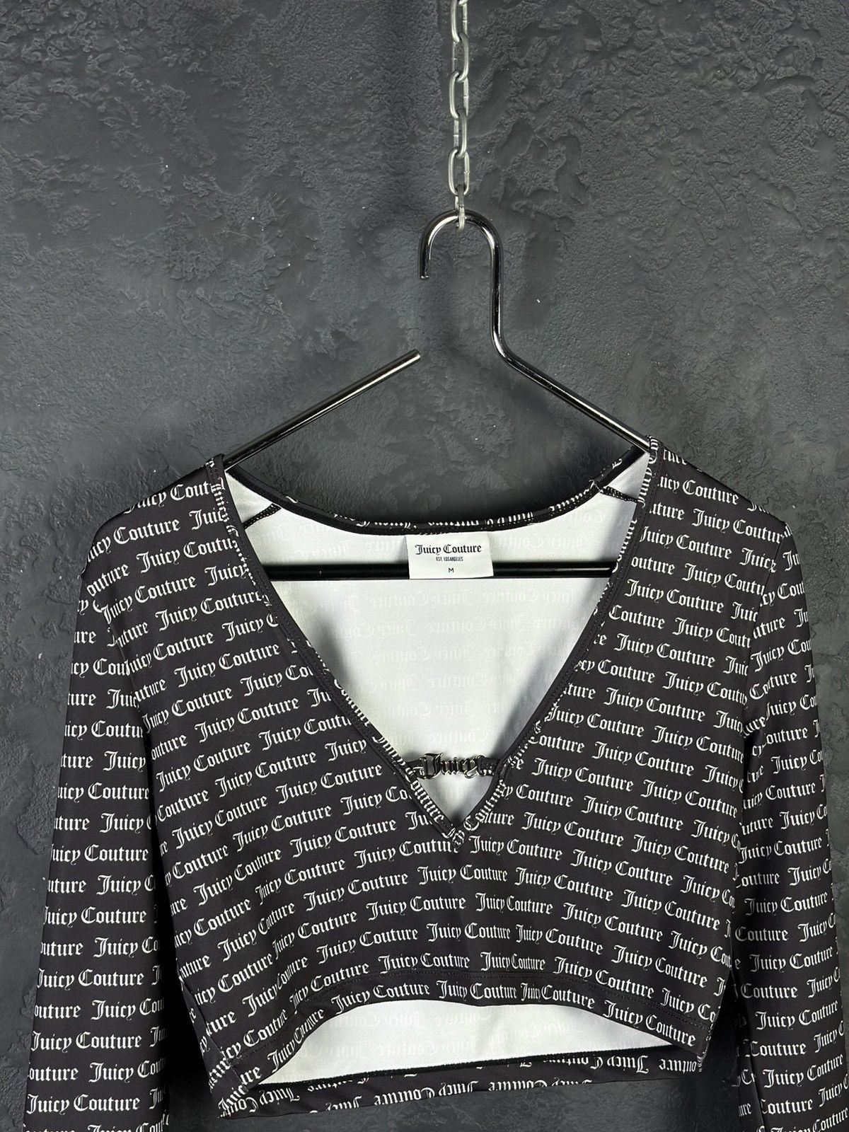 Designer × Juicy Couture Juicy Couture Crop Top With Long Long Sleeves Size M Size M / US 6-8 / IT 42-44 - 2 Thumbnail