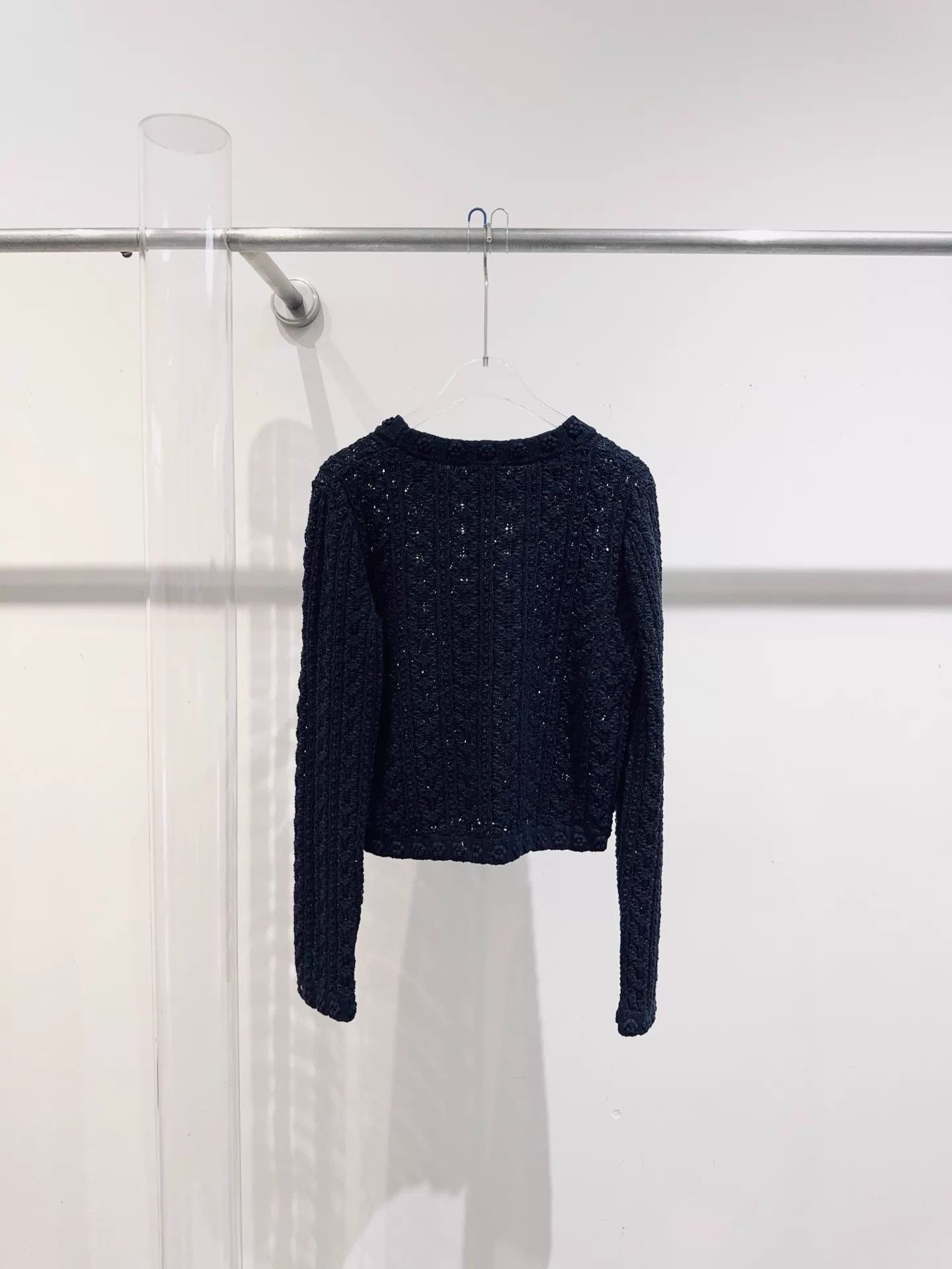 Chanel Chanel 24P Embossed Camellia Black Knit Top 38 Size S / US 4 / IT 40 - 5 Thumbnail