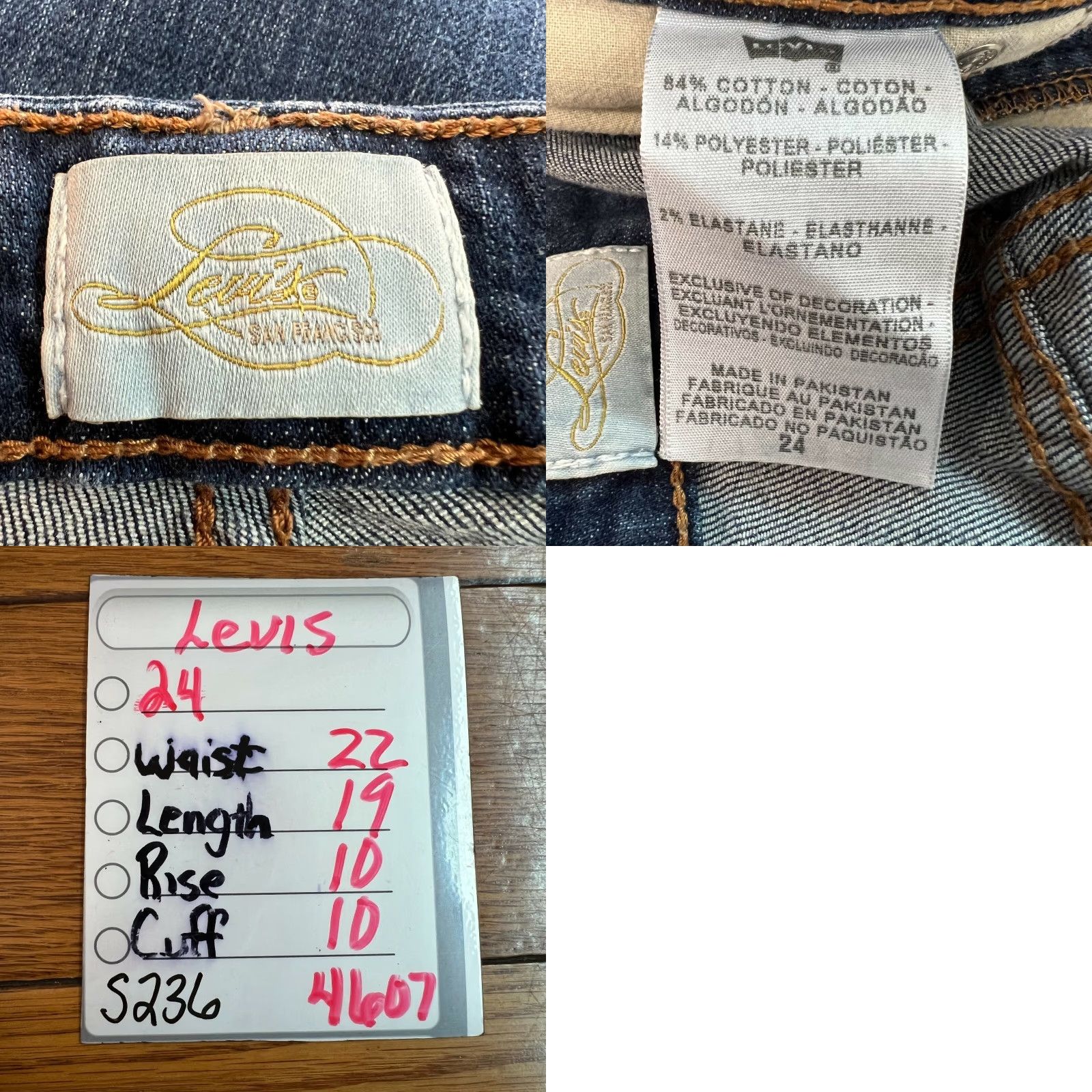 Levi's Levi's Womens Capri Jeans Denim Blue Regular Size 24 5-Pocket Belts Loops Belt Loops Pockets Capri Style Size 30" / US 8 / IT 44 - 8 Thumbnail