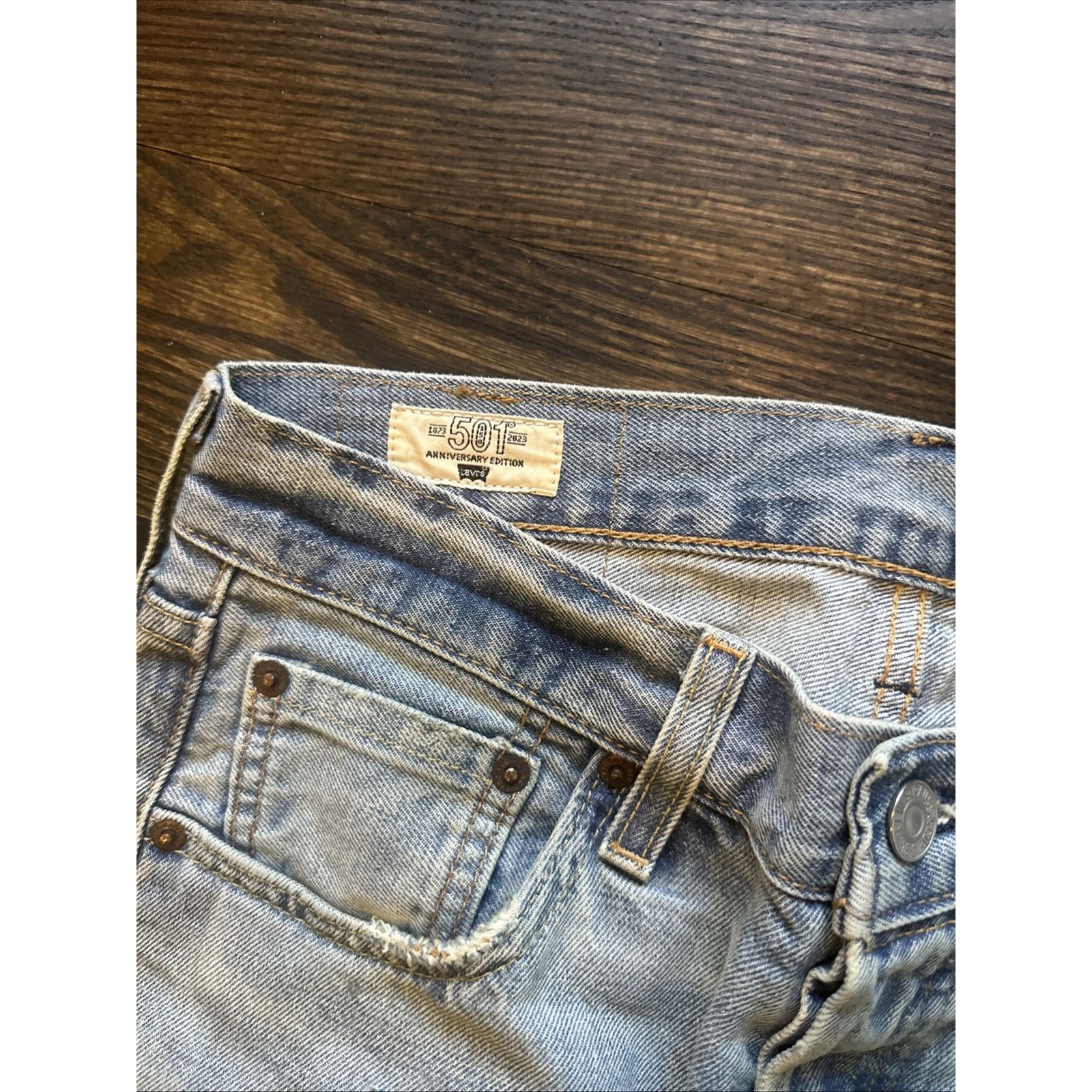 Levi's Levi's 501 Selvedge Sashiko Denim Jeans 29x30 Distressed Size US 29 - 4 Thumbnail