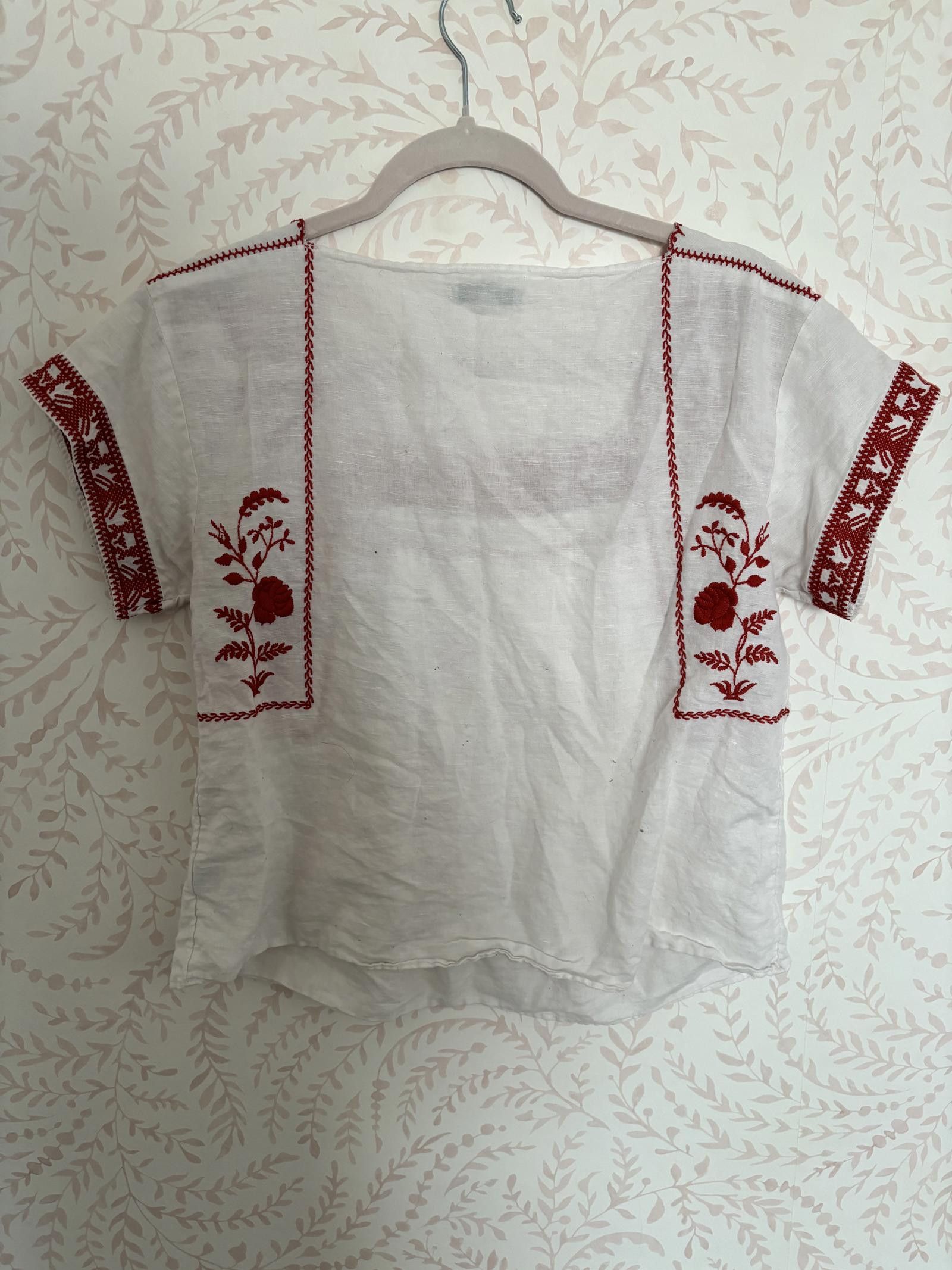 Madewell Madewell Embroidered Red Floral Top - Medium Size M / US 6-8 / IT 42-44 - 5 Thumbnail