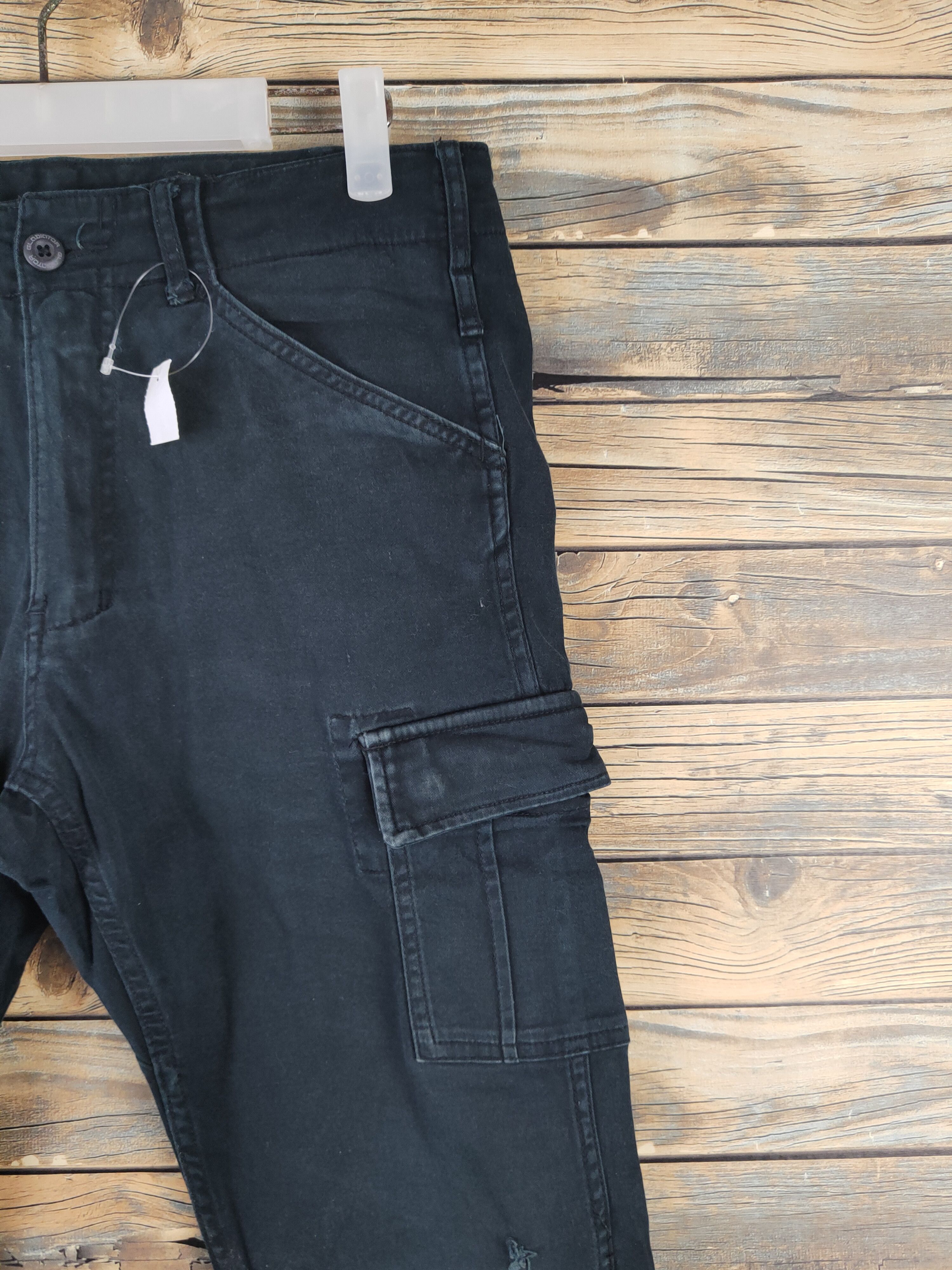 Japanese Brand DL Gladiator Black Multipocket Cargo Pants #sp46-261T Size US 31 - 5 Thumbnail