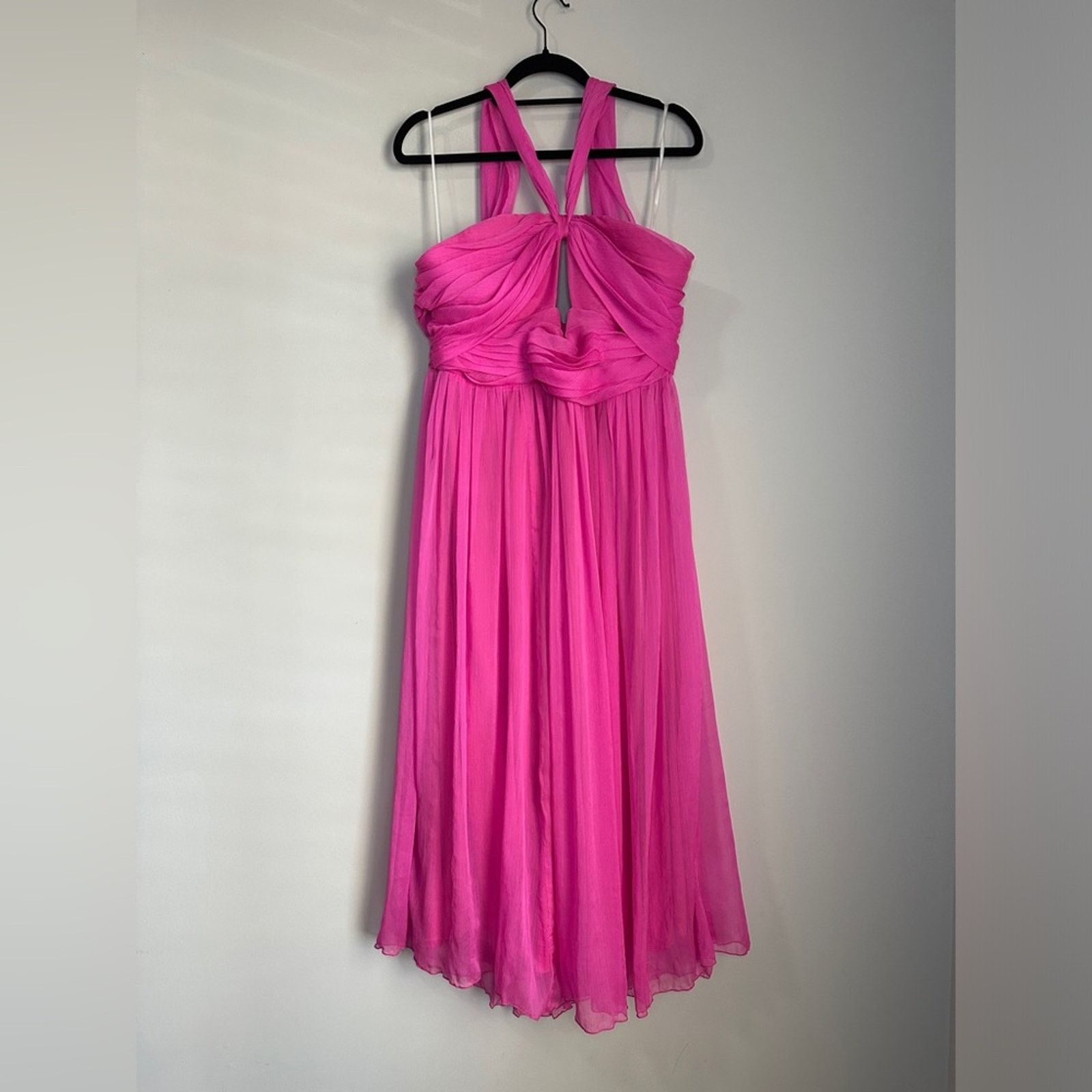 Adam Lippes Adam Lippes Size 14 Hot Pink Knot Front MaxiGown Dress Size XL / US 12-14 / IT 48-50 - 6 Thumbnail