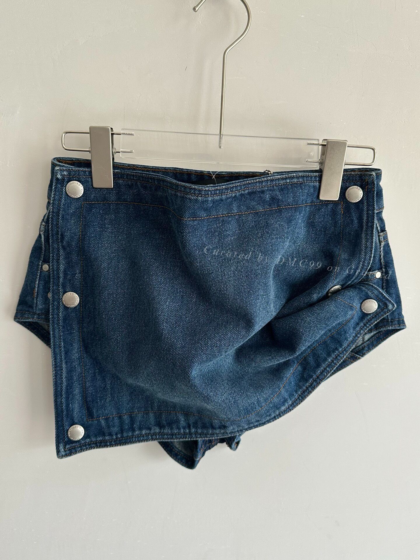 DEN IM by SIKI IM Y PROJECT Button Deconstructed Denim Skirt-Pants Size 24" / US 00 / IT 34 - 1 Thumbnail