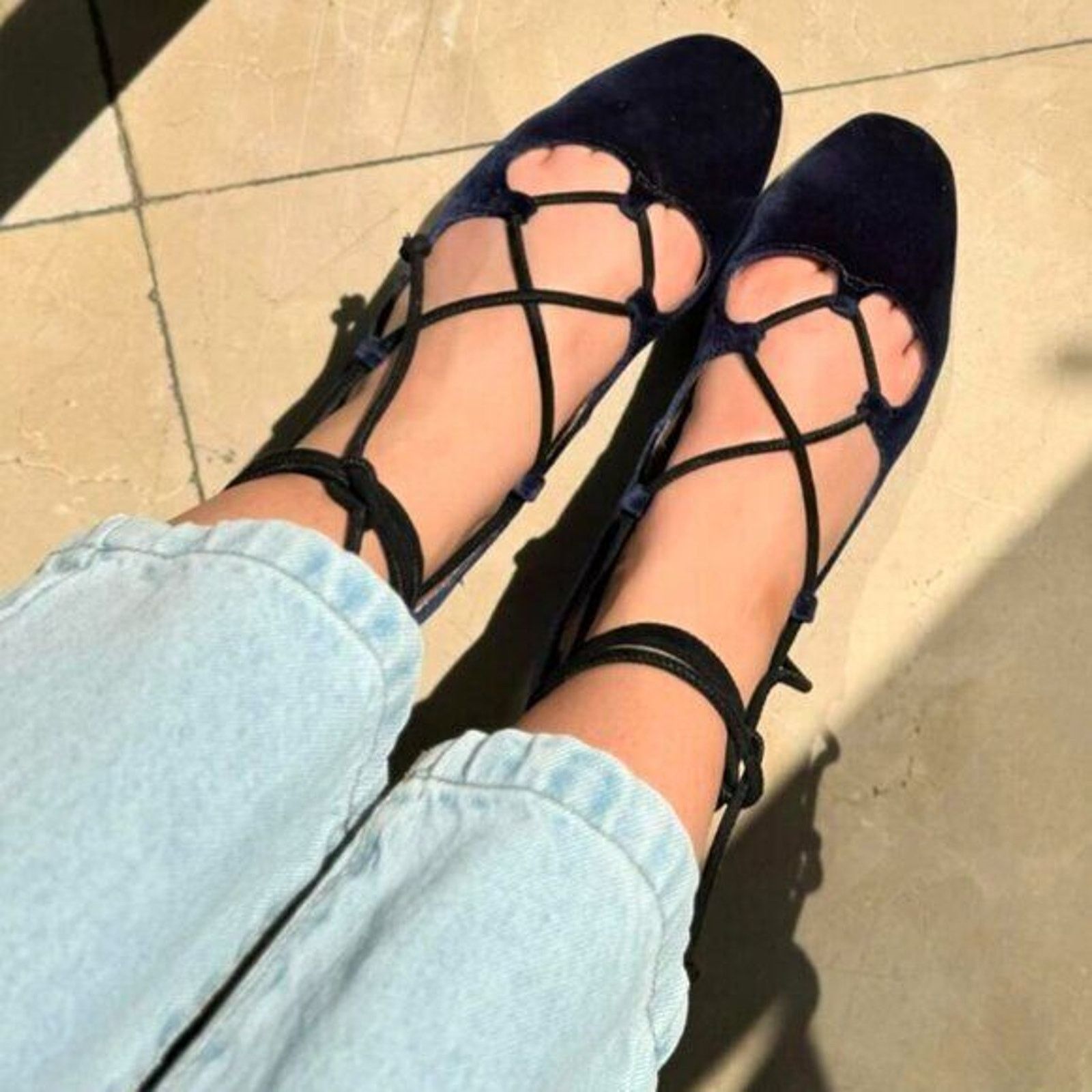 Zara ZARA Flats with Tie Closure NWT Size US 8 / IT 38 - 4 Thumbnail