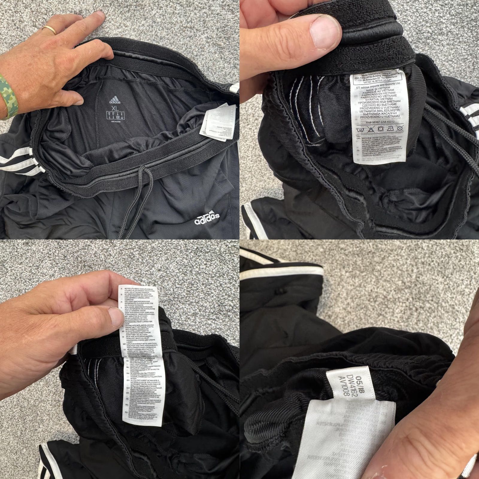 Adidas Adidas Pants Mens XL Black White Three Stripe Track Athletic 31x29 DW4426 AV008 Size US 36 / EU 52 - 8 Thumbnail