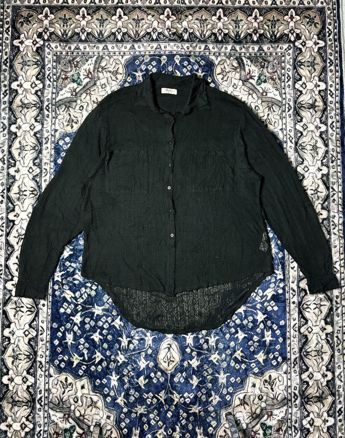 If Six Was Nine Vintage Azul Long Sleeve Shirt Curt Cobain Punk Style Size US M / EU 48-50 / 2 - 4 Thumbnail