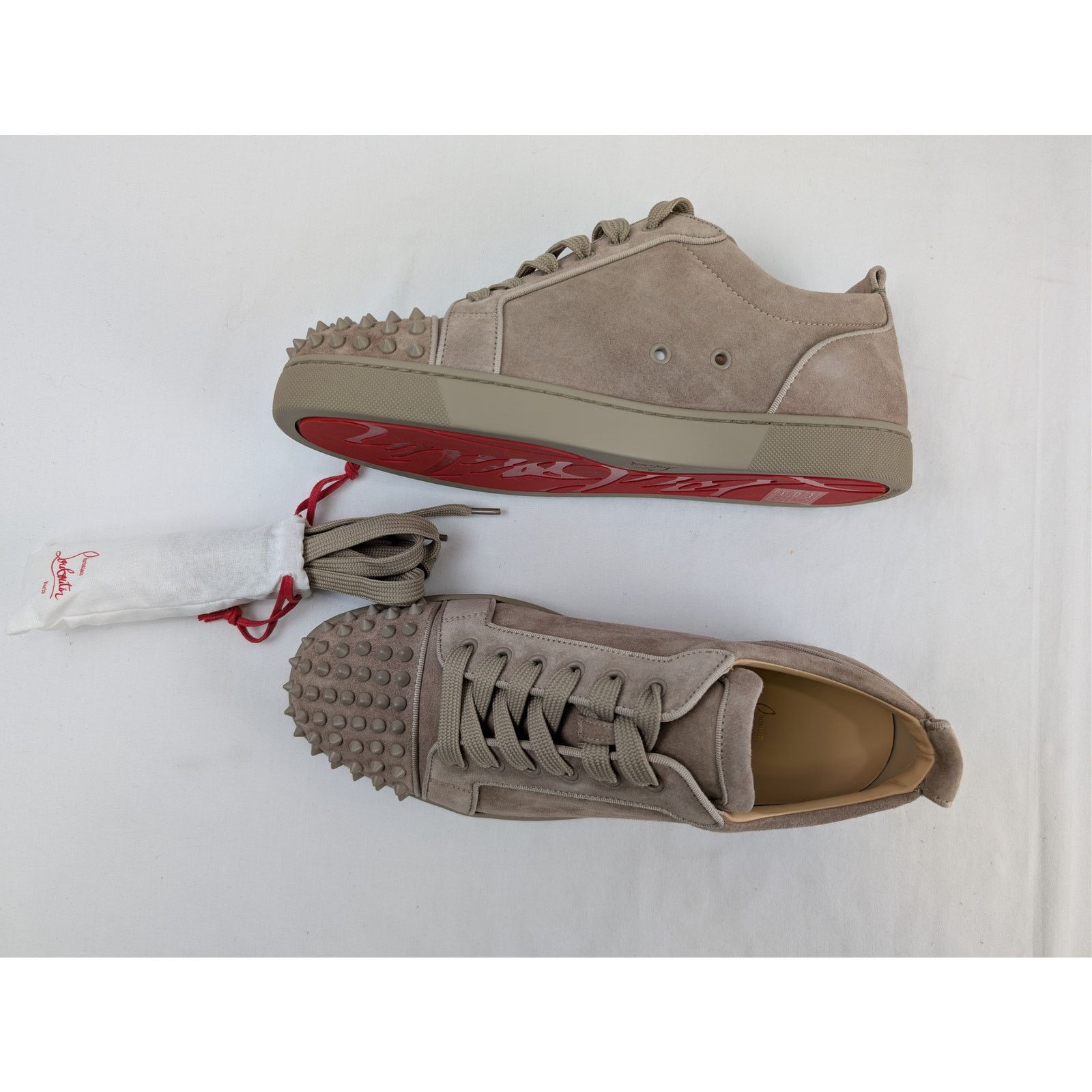 Christian Louboutin o1rshd1 Louis Junior Spikes Orlato Sneakers in Brown Size US 11.5 / EU 44-45 - 1 Thumbnail