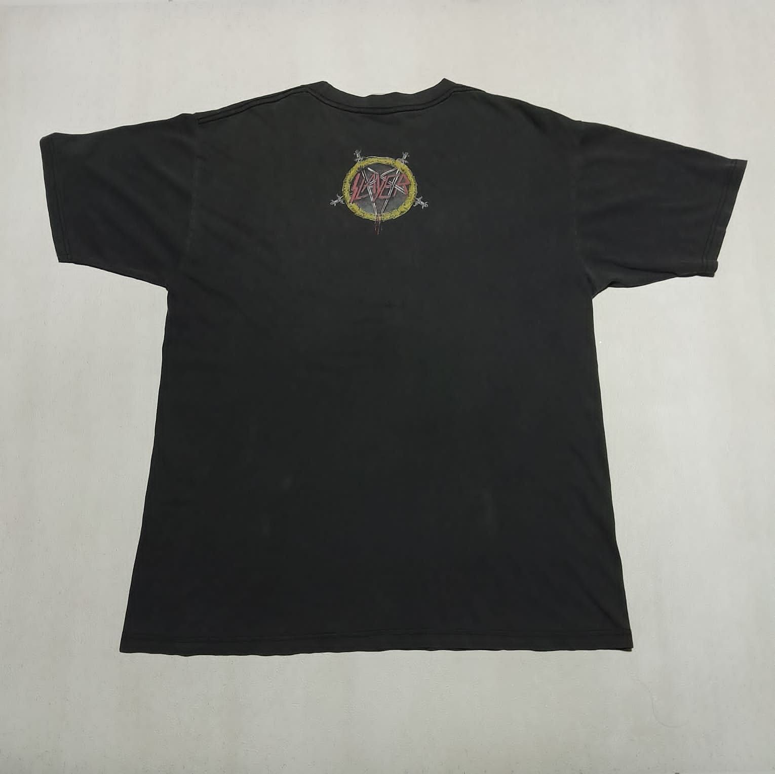 Band Tees 00's Slayer Sun Faded Eagle Silver Shirt Size US L / EU 52-54 / 3 - 3 Thumbnail