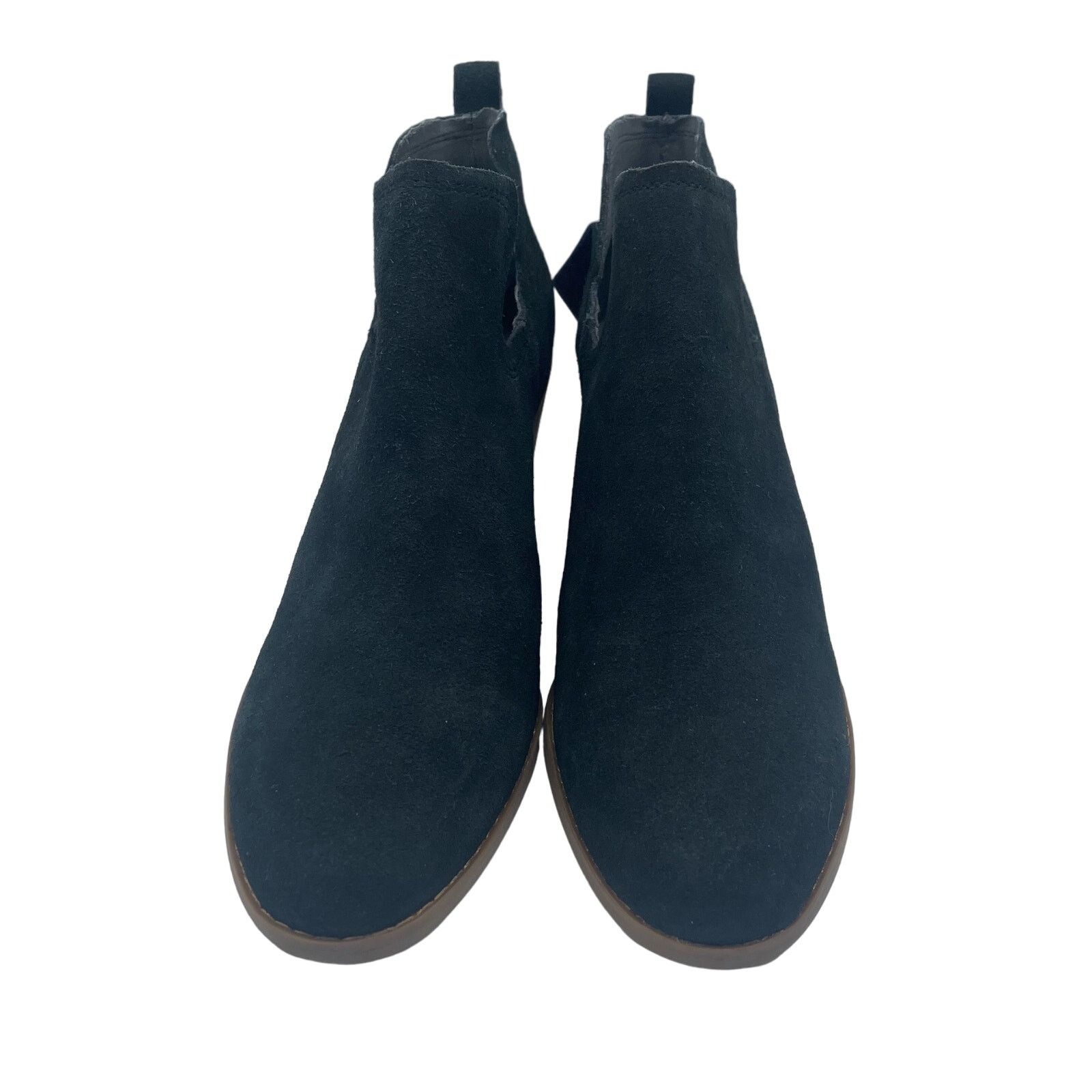 Toms TOMS Kallie Black Suede Wedge Bootie Ankle Slip On Casual 11 Size US 11 / IT 41 - 2 Thumbnail