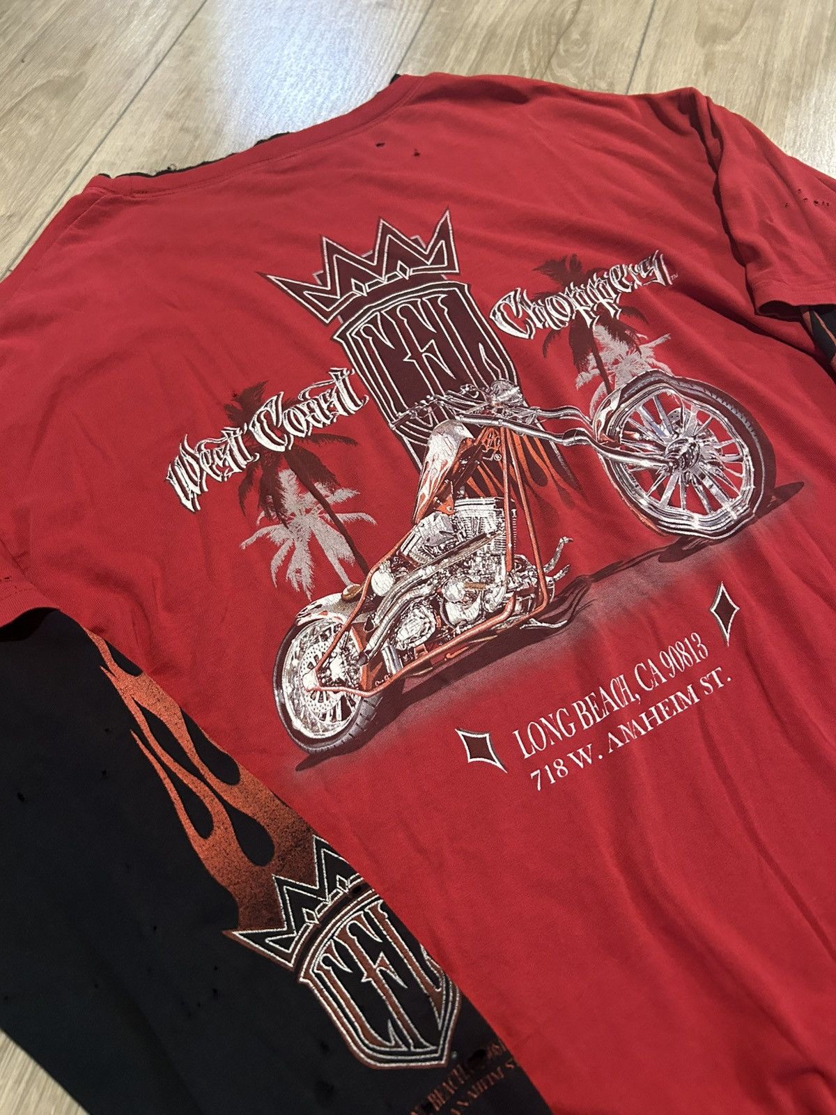 West Coast Choppers Vintage West Coast Choppers CFL Flame L/S Double Layer Tee Size US XXL / EU 58 / 5 - 8 Thumbnail